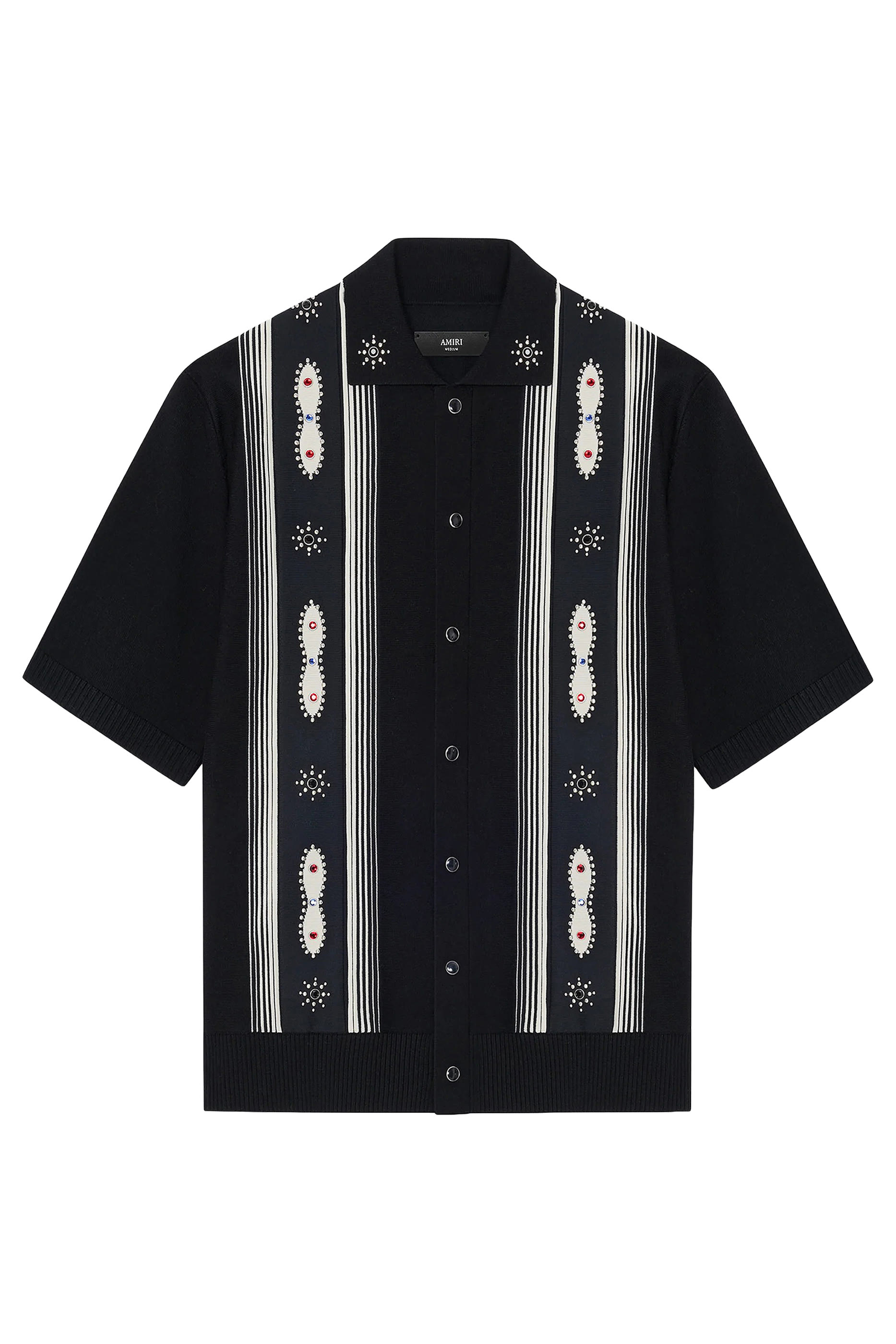 قميص مخطط مزين بأحجار