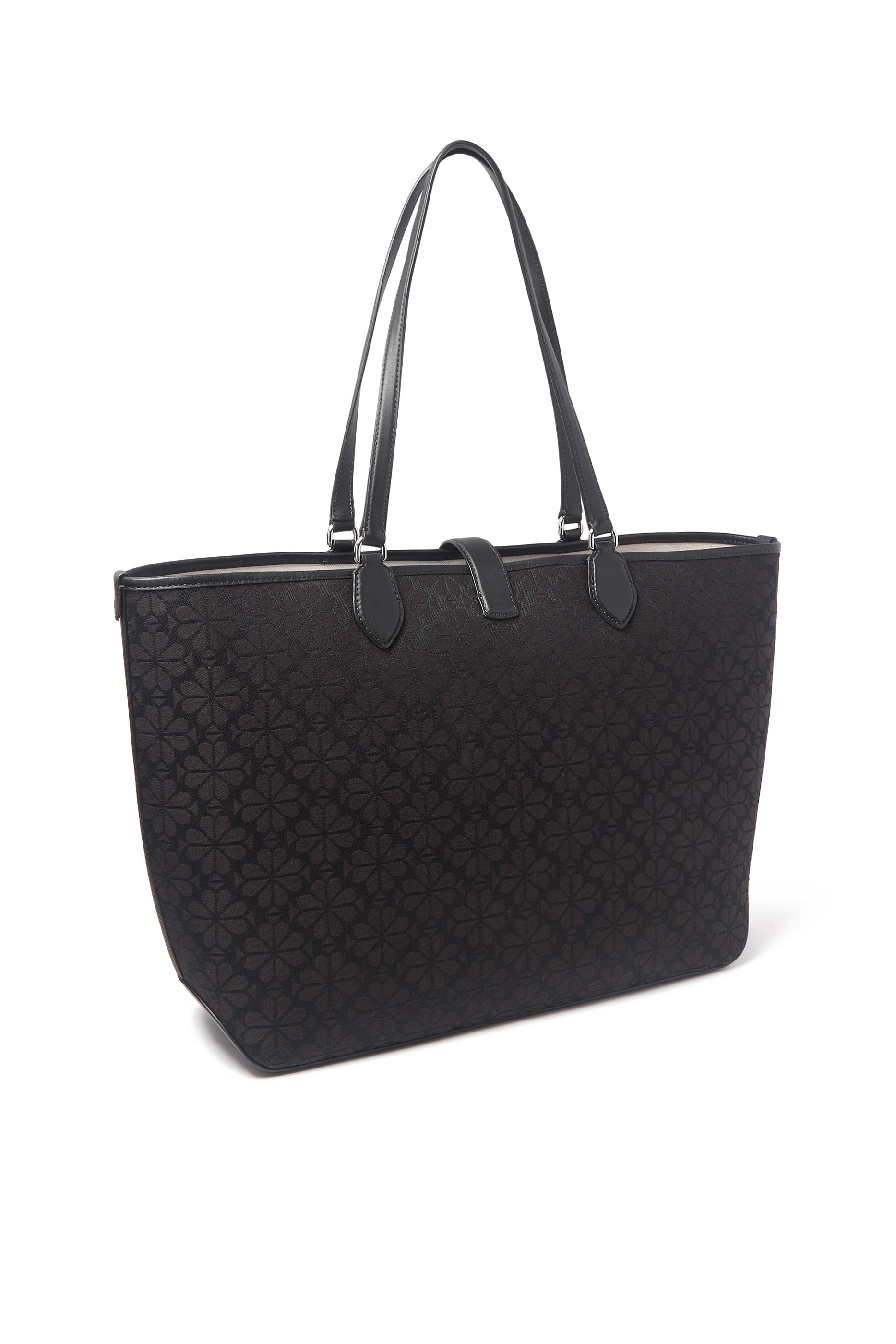 حقيبة يد قنب مطلي بنقشة زهور بالشكل البستوني