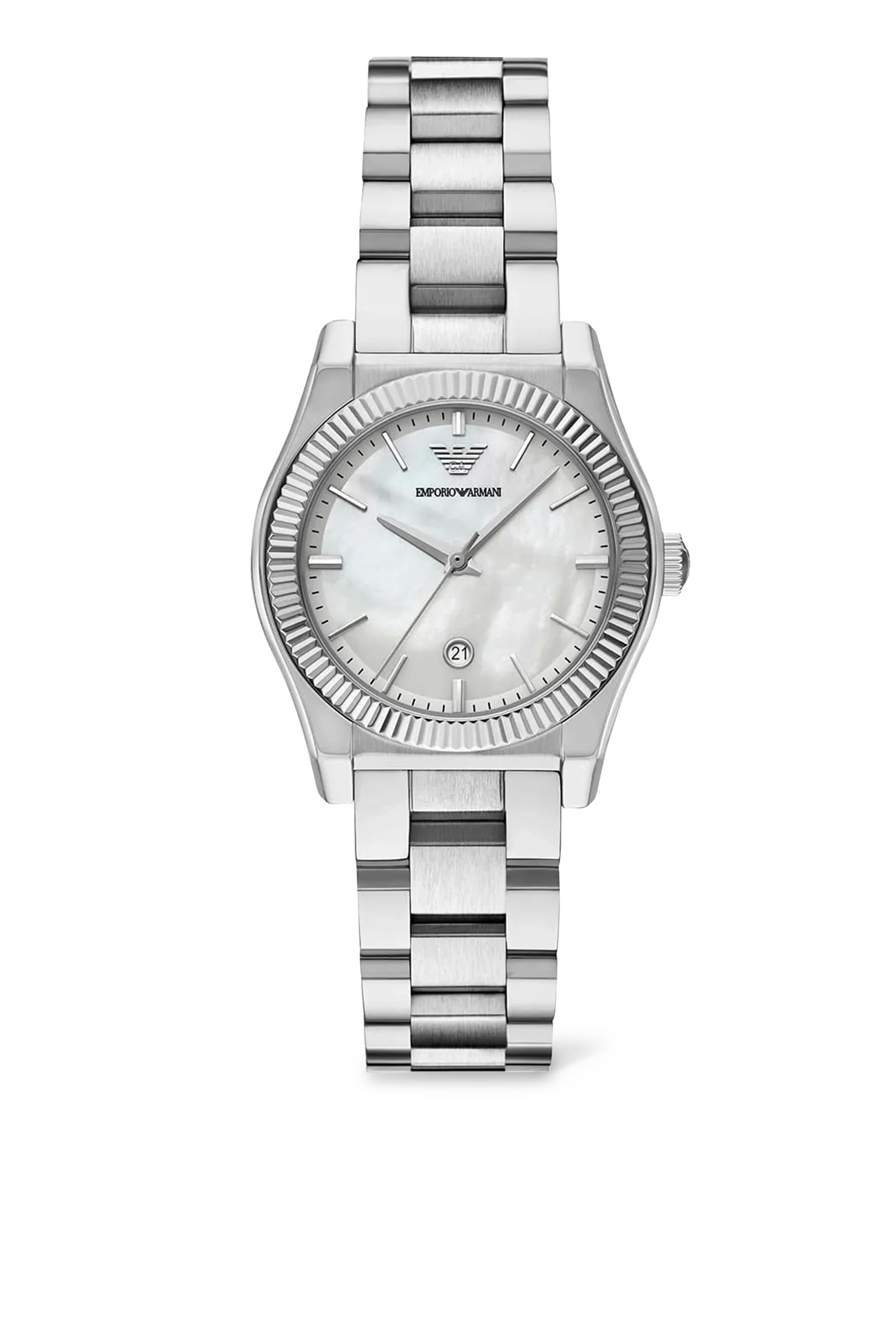 ساعة بثلاث عقارب ستانلس ستيل