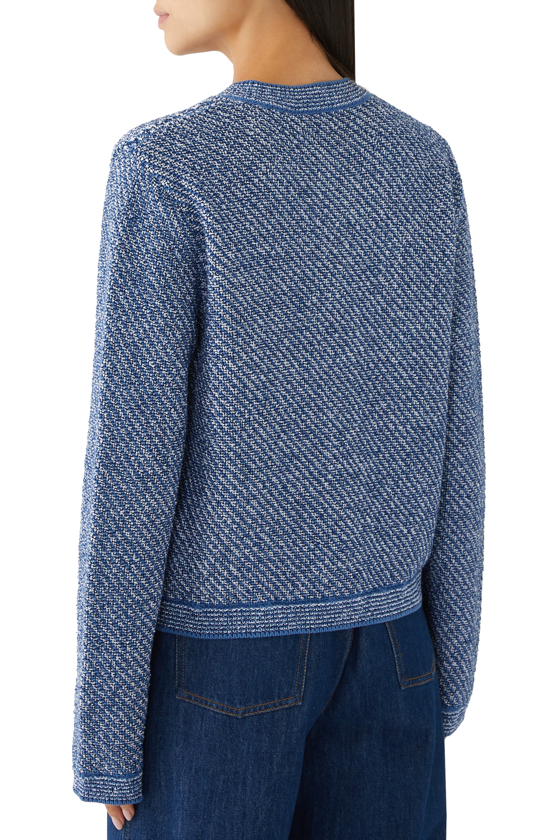 كارديجان بياقة ضيقة قطن فاخر