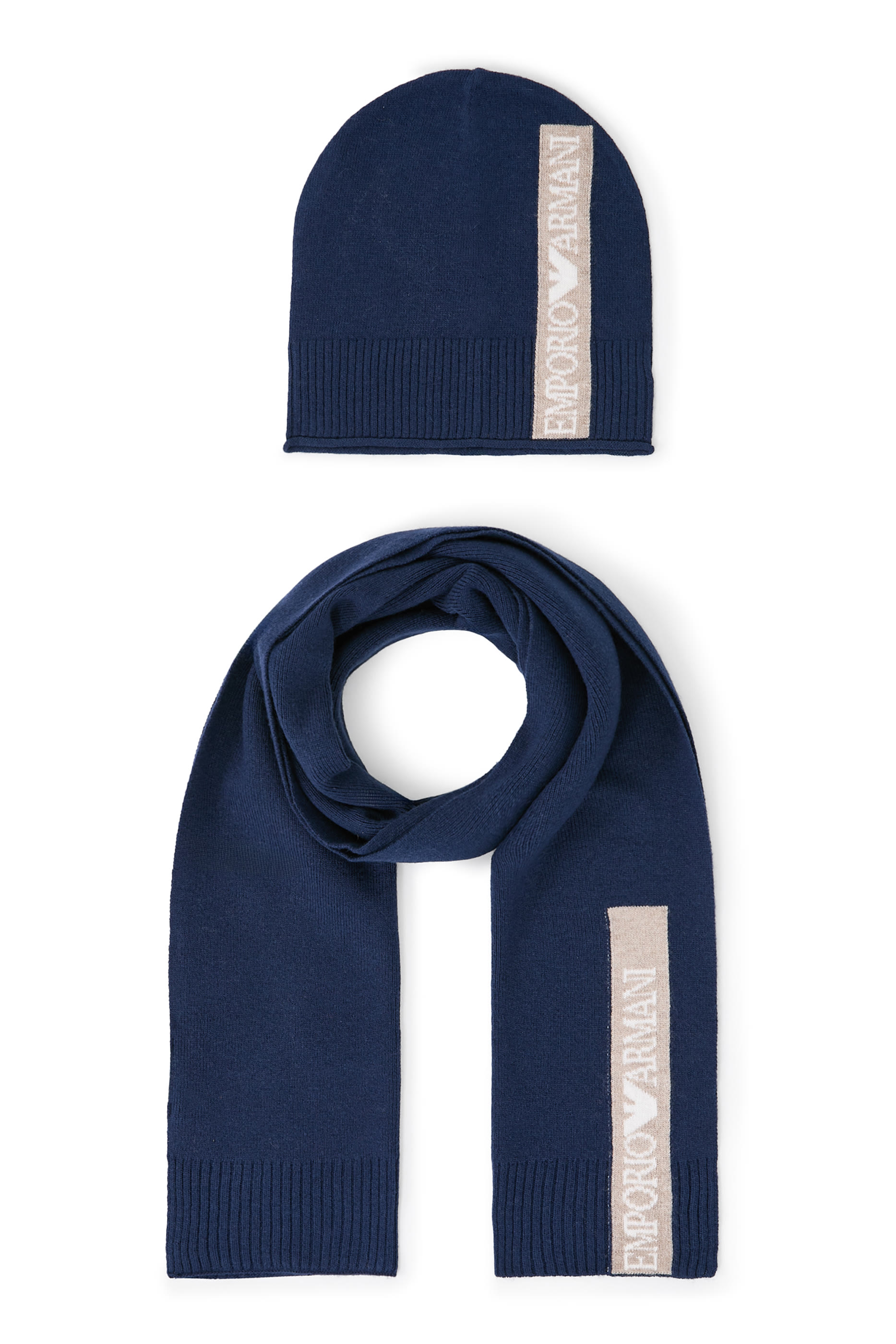 طقم قبعة بيني ووشاح للأطفال