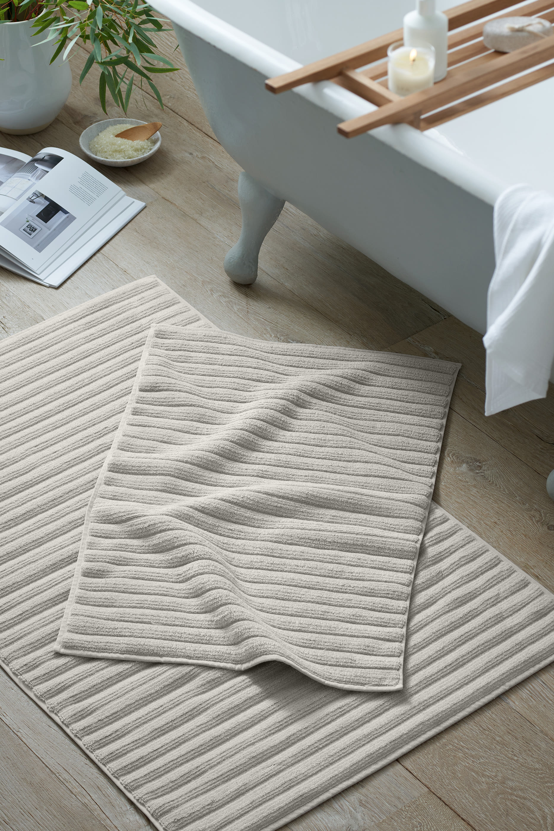 دواسة حمام نسيج مضلع قطن فائق الامتصاص