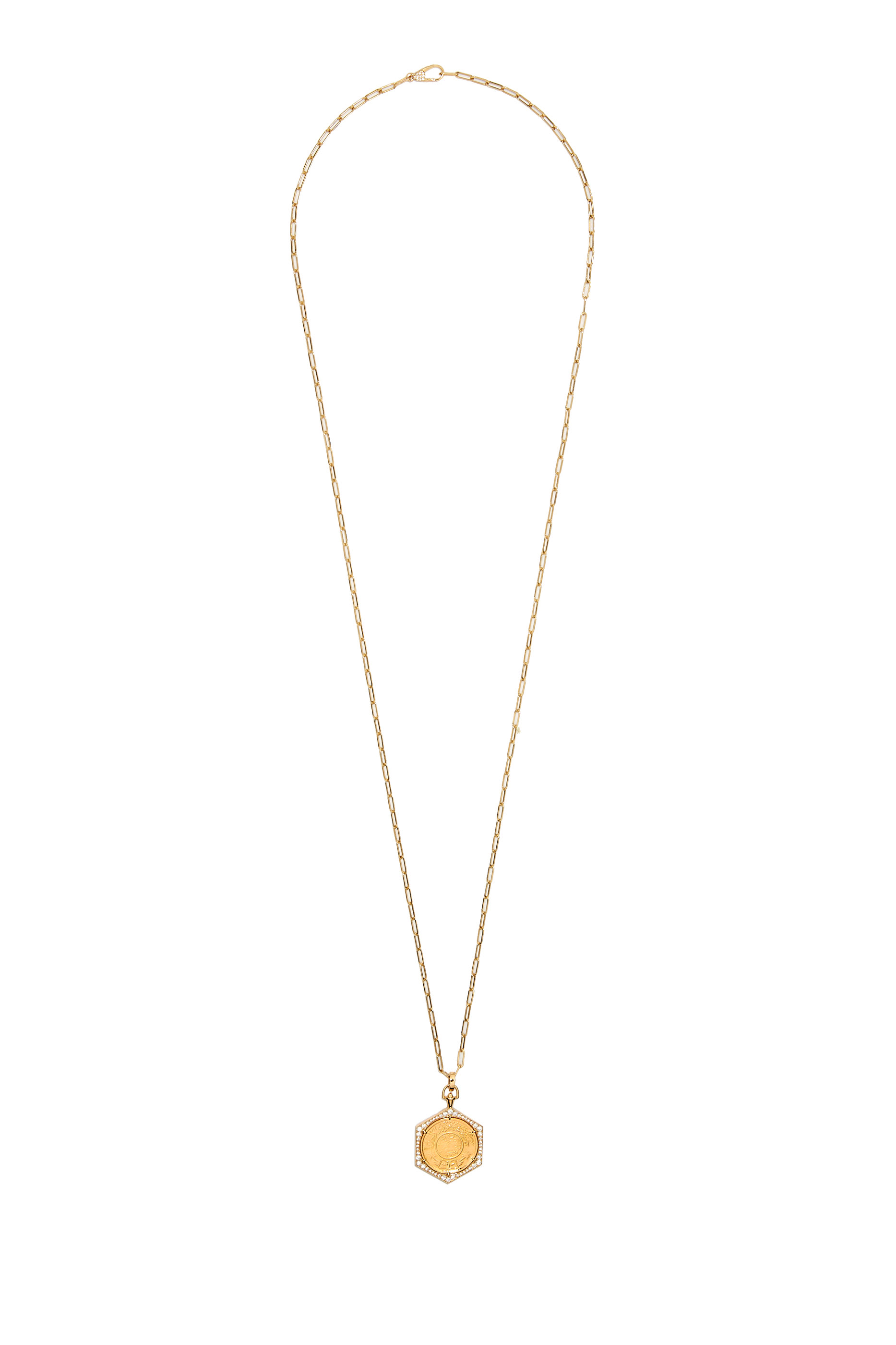 Ginea Necklace, 22k & 18k Yellow Gold with Diamonds