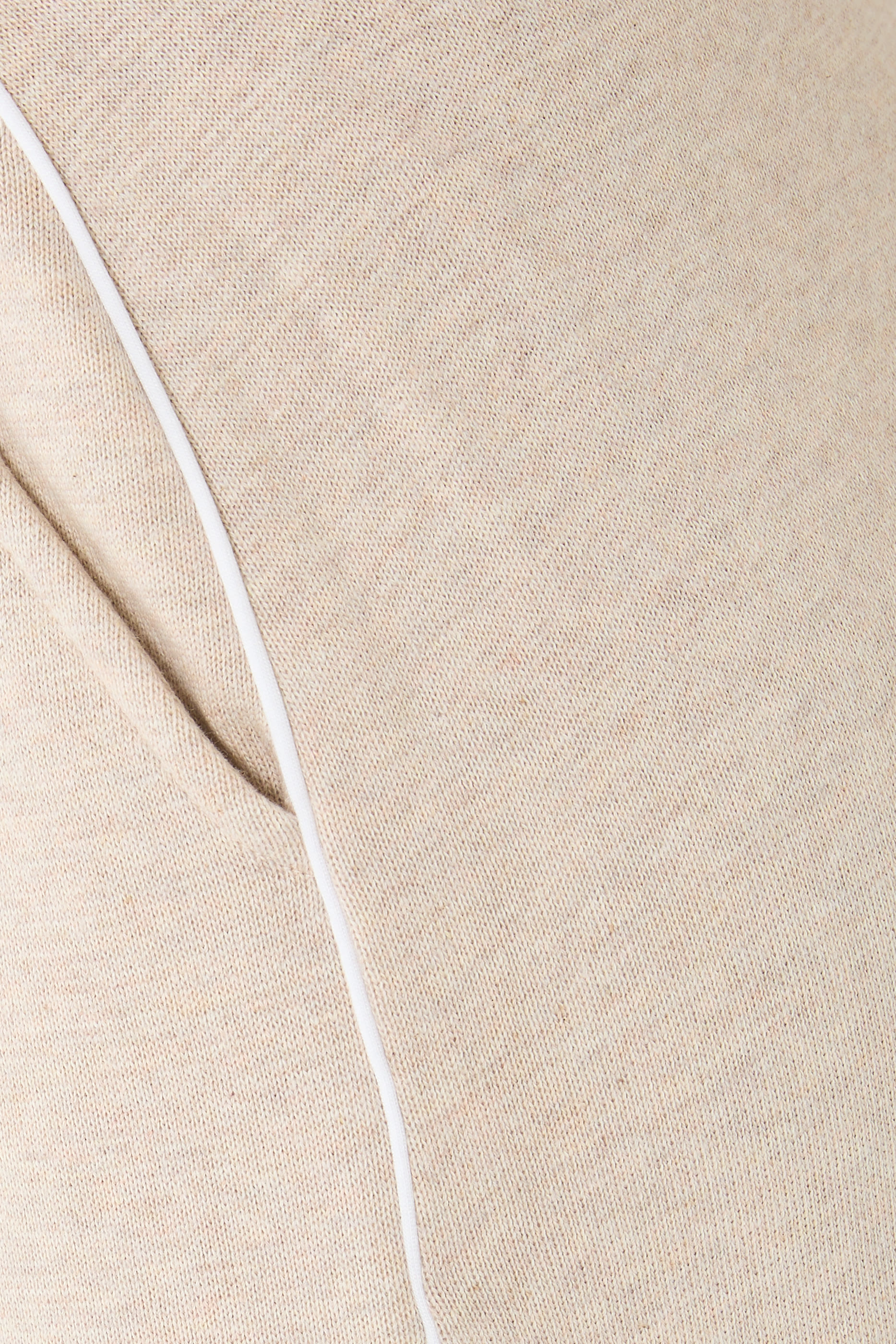 بنطال بخطوط جانبية وقصة واسعة قطن غني