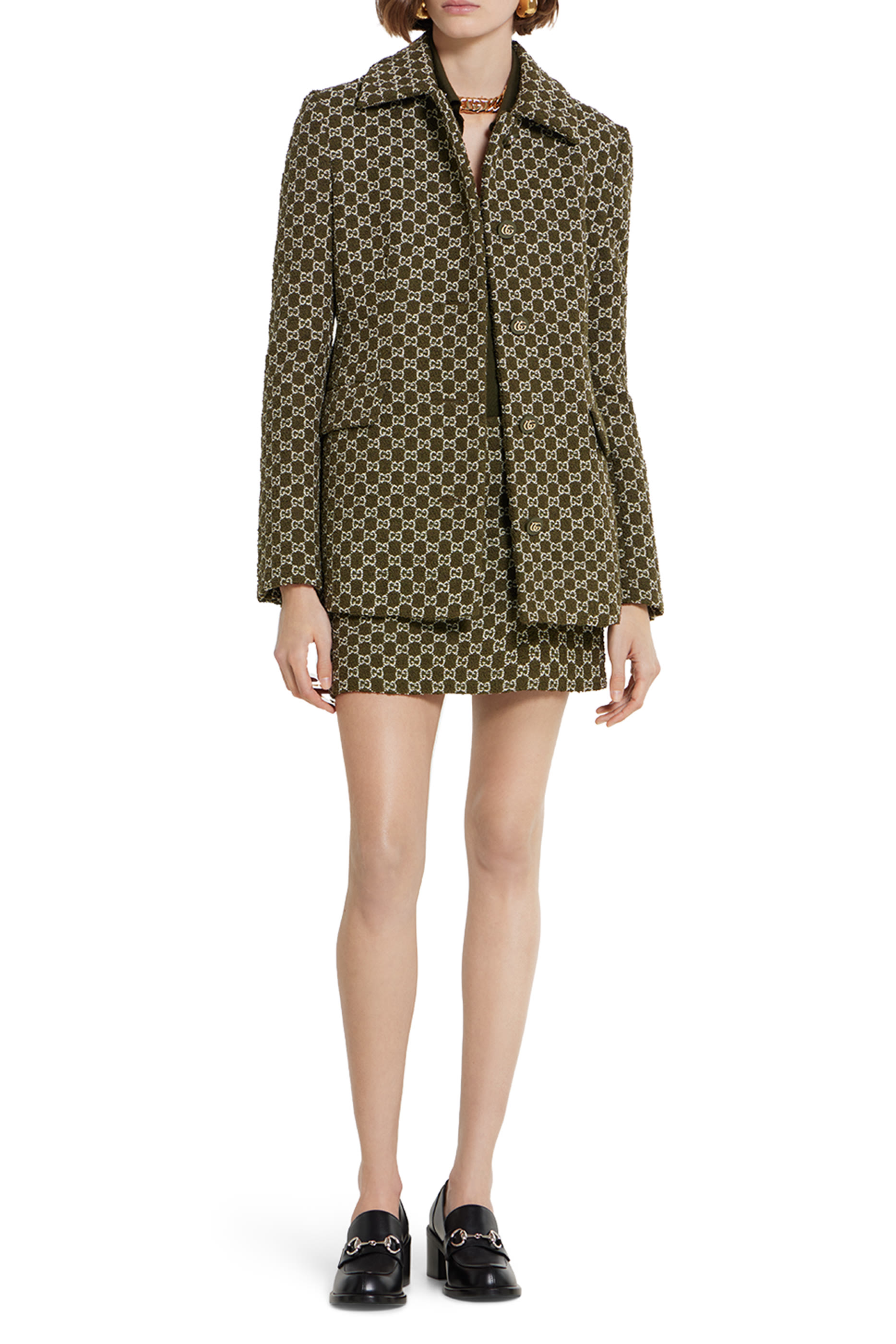 جاكيت بنقشة حرفي شعار الماركة قطن بوكليه