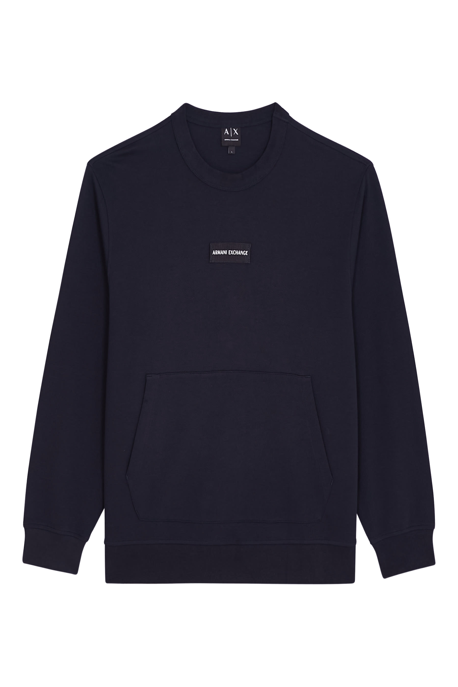 سويت شيرت بياقة ضيقة وشعار الماركة