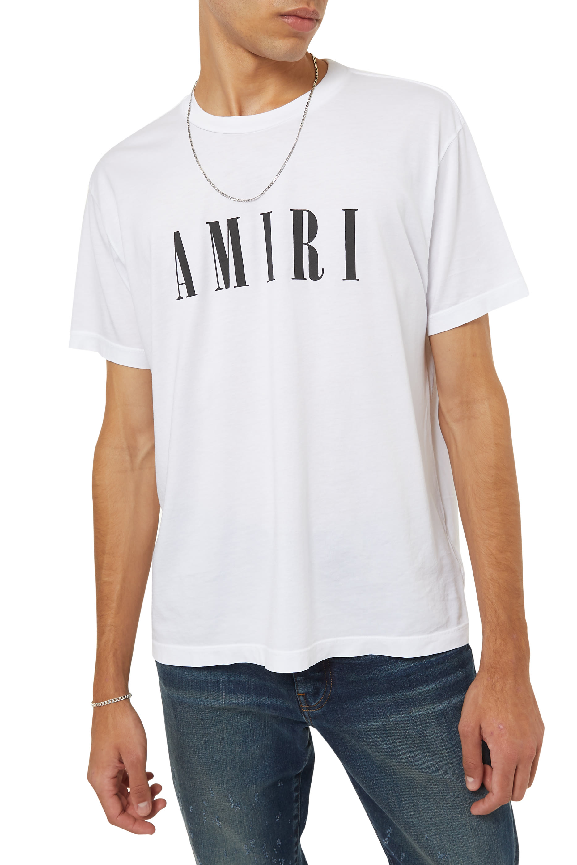 تي شيرت قطن بطبعة شعار الماركة