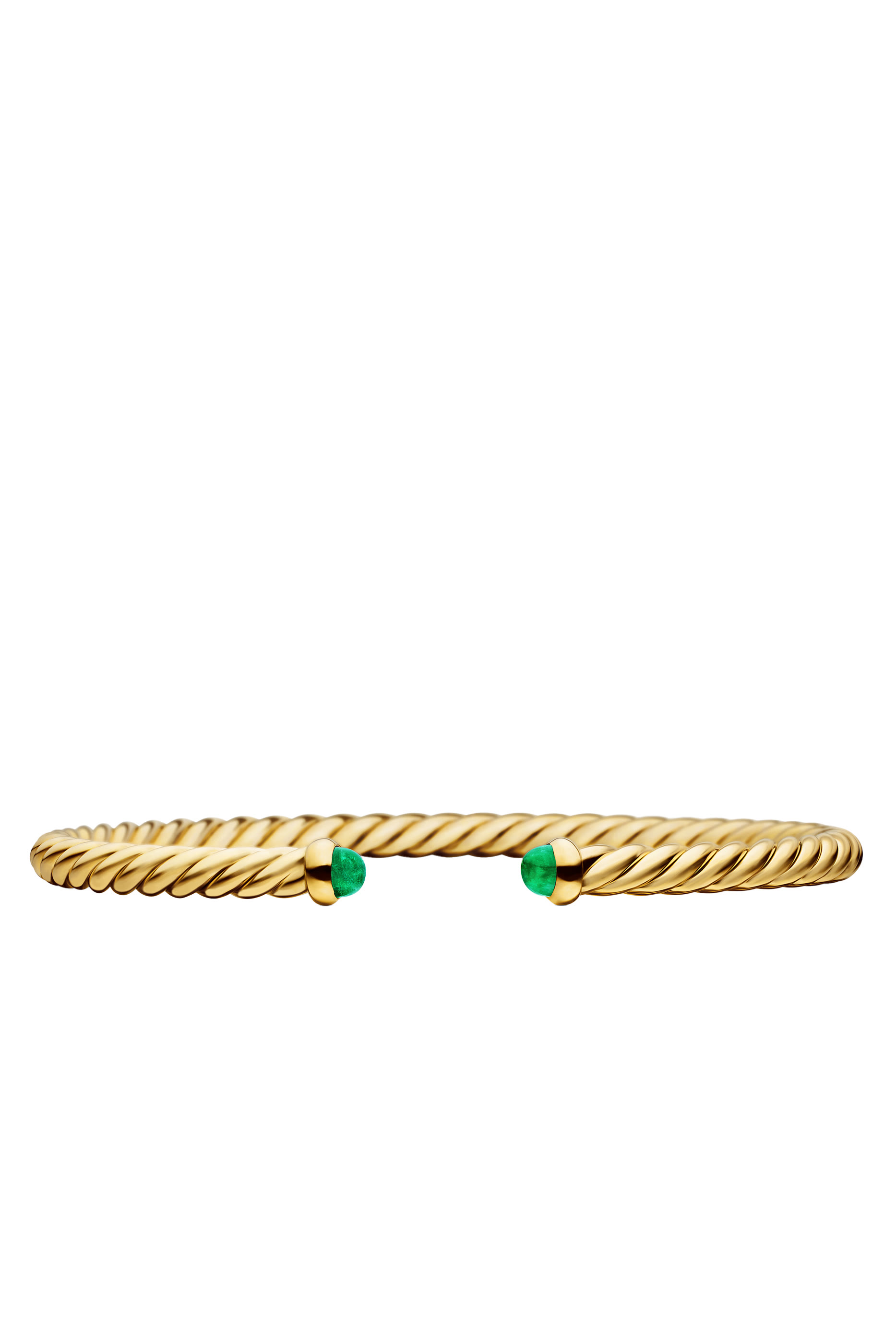 سوار كابل فليكس مرصع بالزمرد ذهب أصفر عيار 18