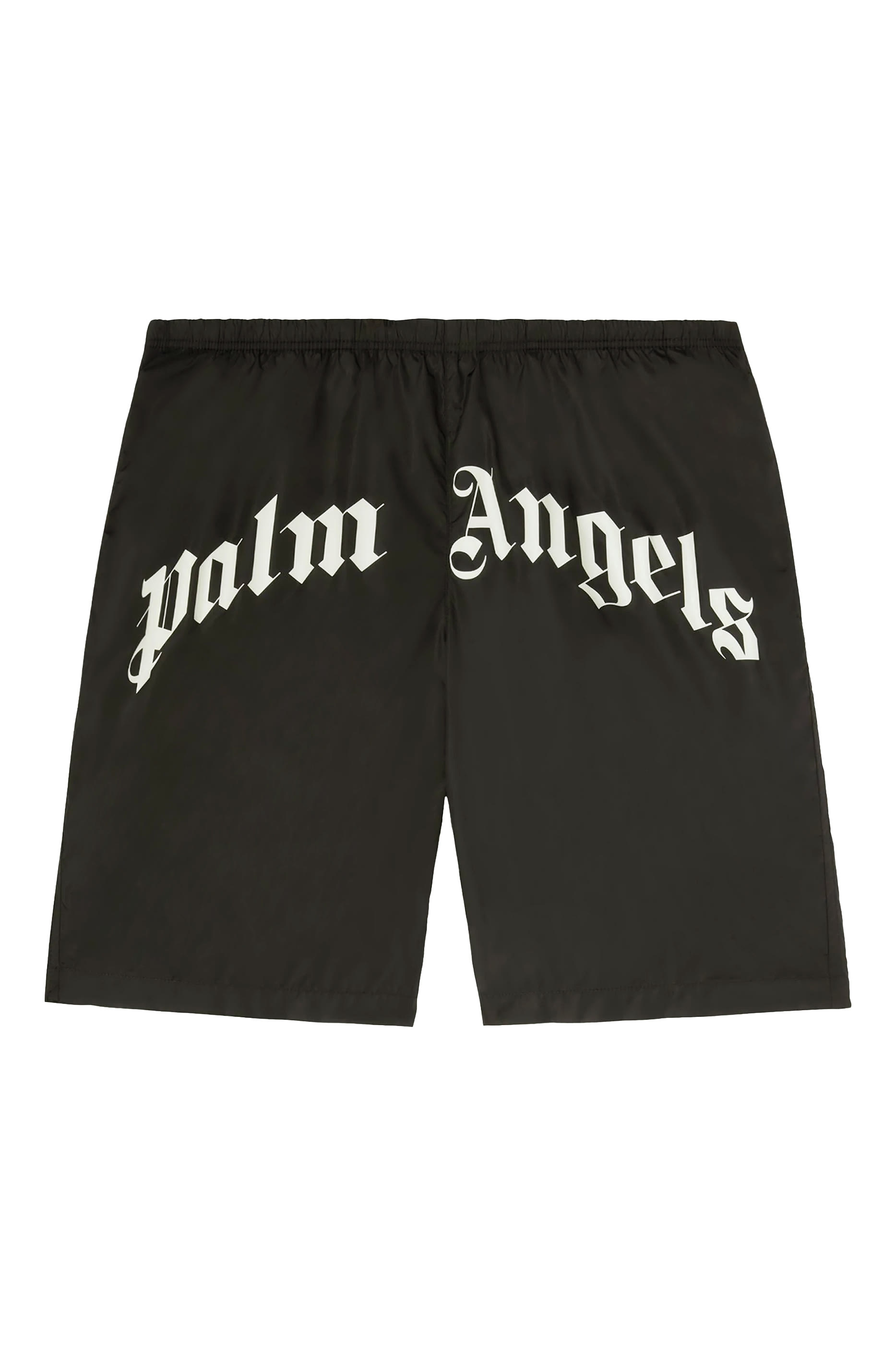 شورت سباحة بنقشة شعار الماركة بتصميم مقوس