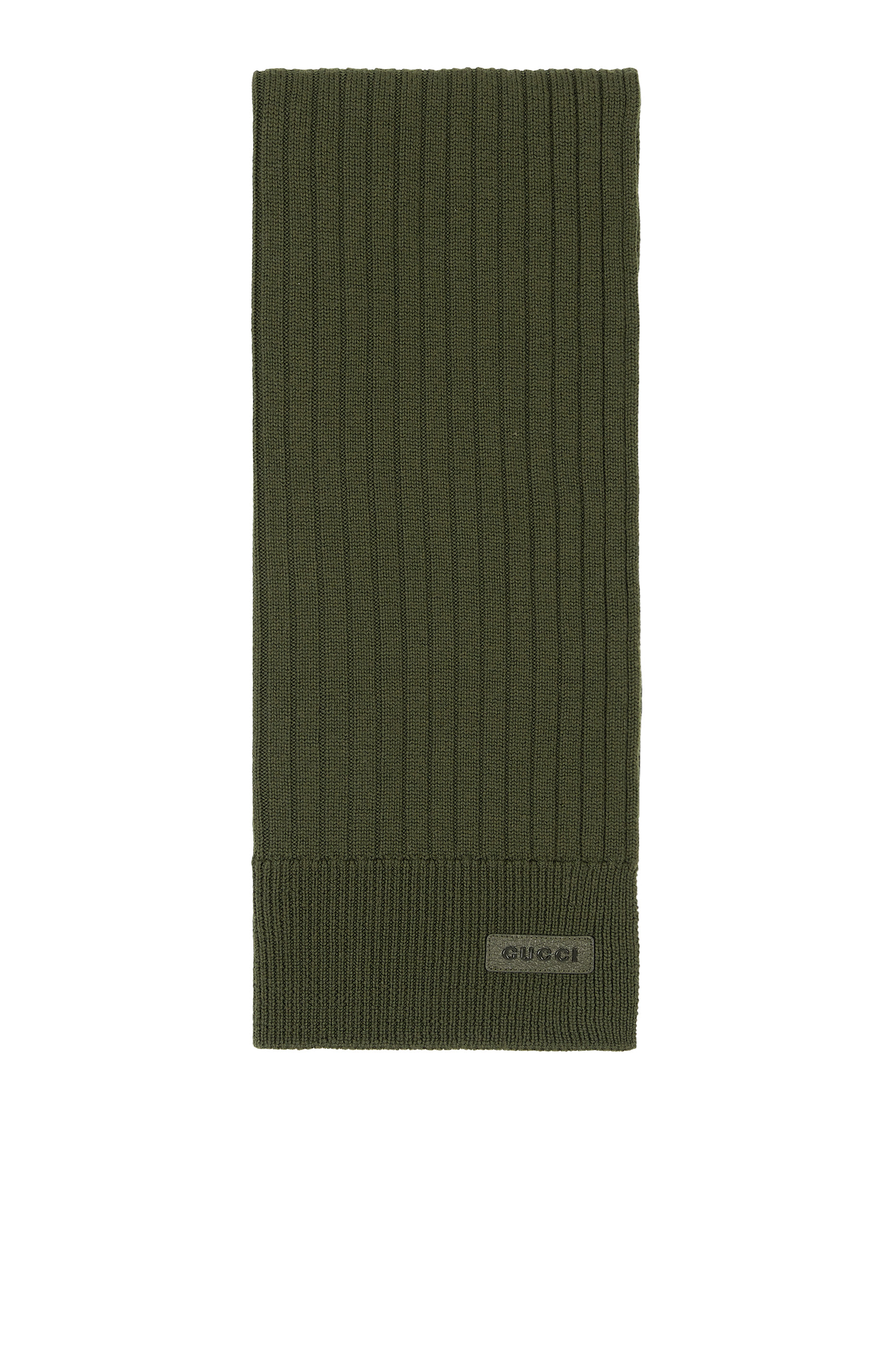 وشاح منسوج مزين بشعار الماركة صوف