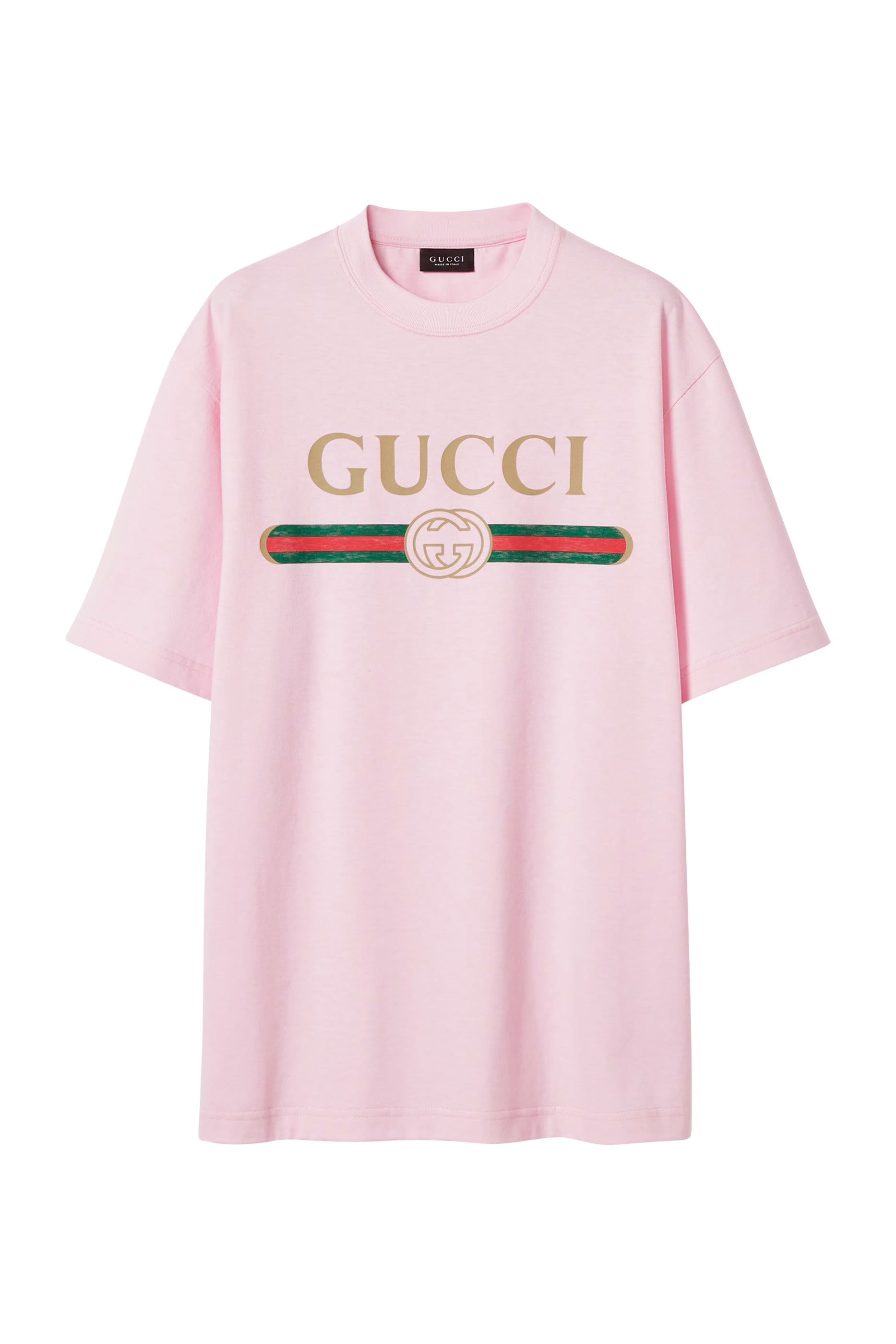 تيشيرت بنقشة قطن جيرسيه وحرير