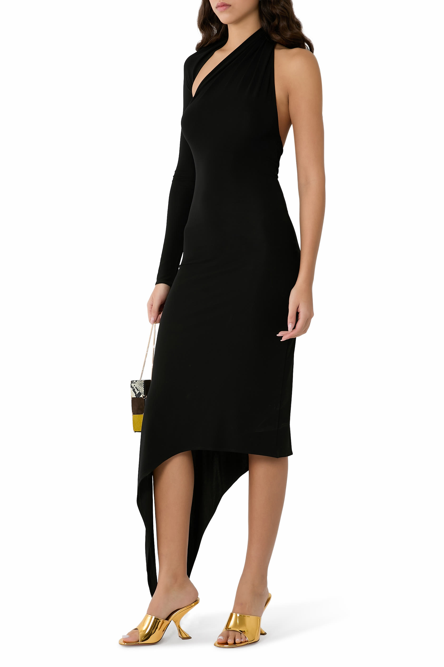 حذاء تايلور 90 مفتوح من الخلف بكعب سميك ومقدمة مفتوحة