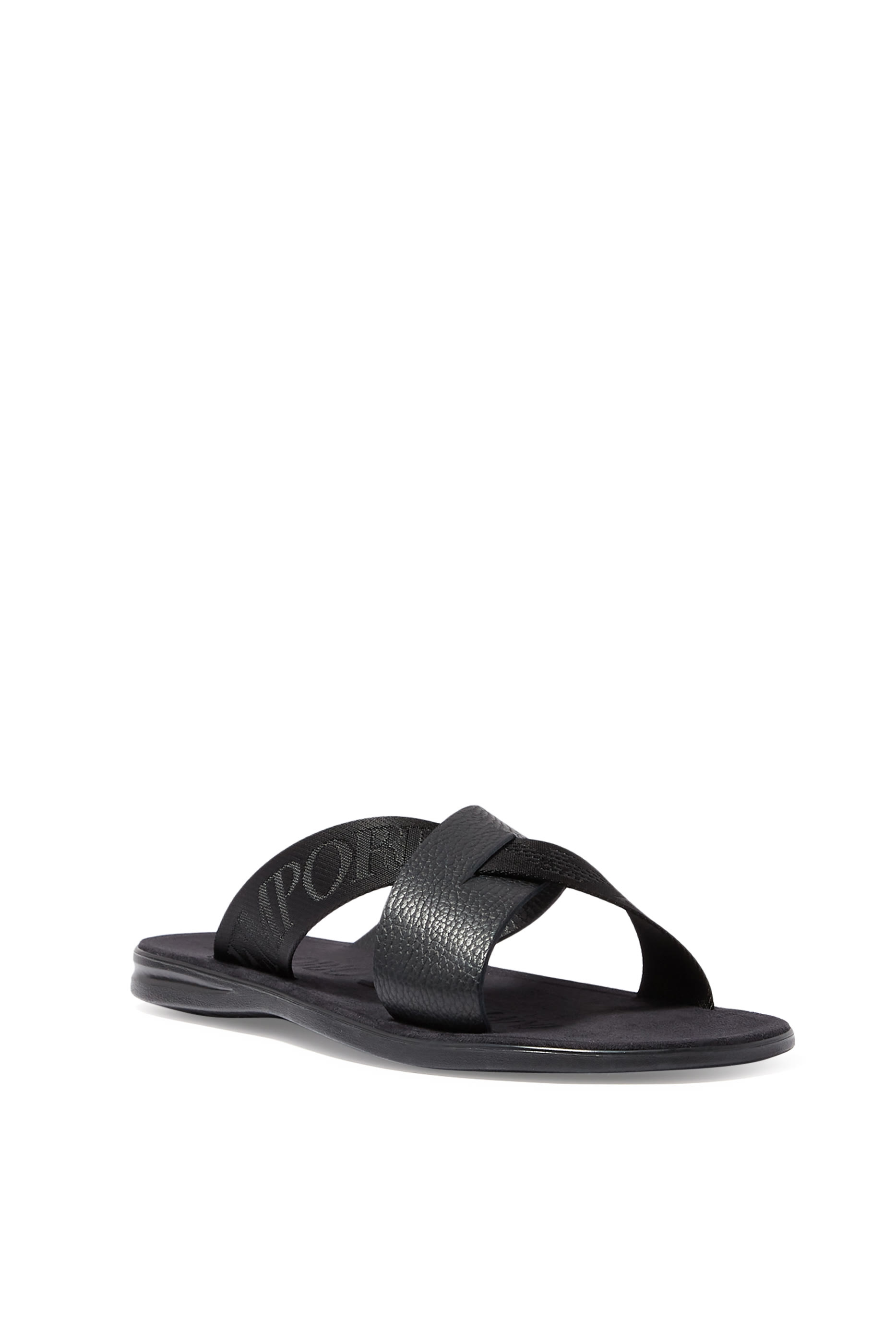 صندل جلد كريس كروس بشعار الماركة