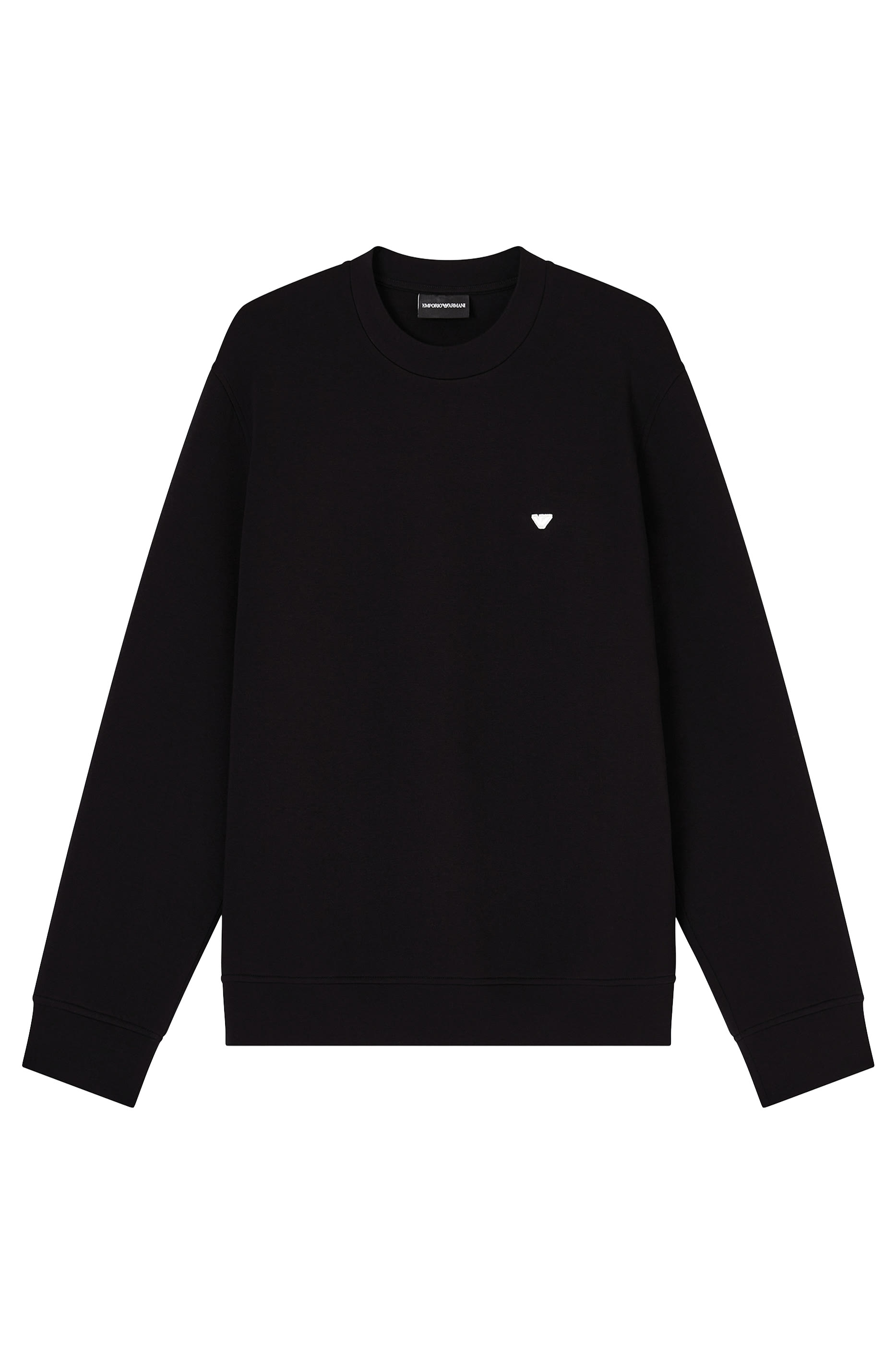 سويت شيرت بشعار الماركة صغير مطرز جيرسيه مزدوج