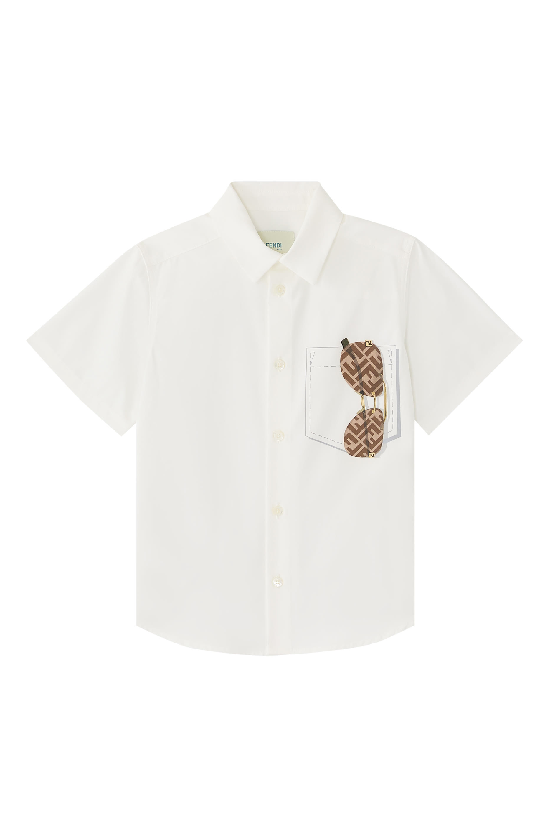 قميص بطبعة نظارات للأطفال