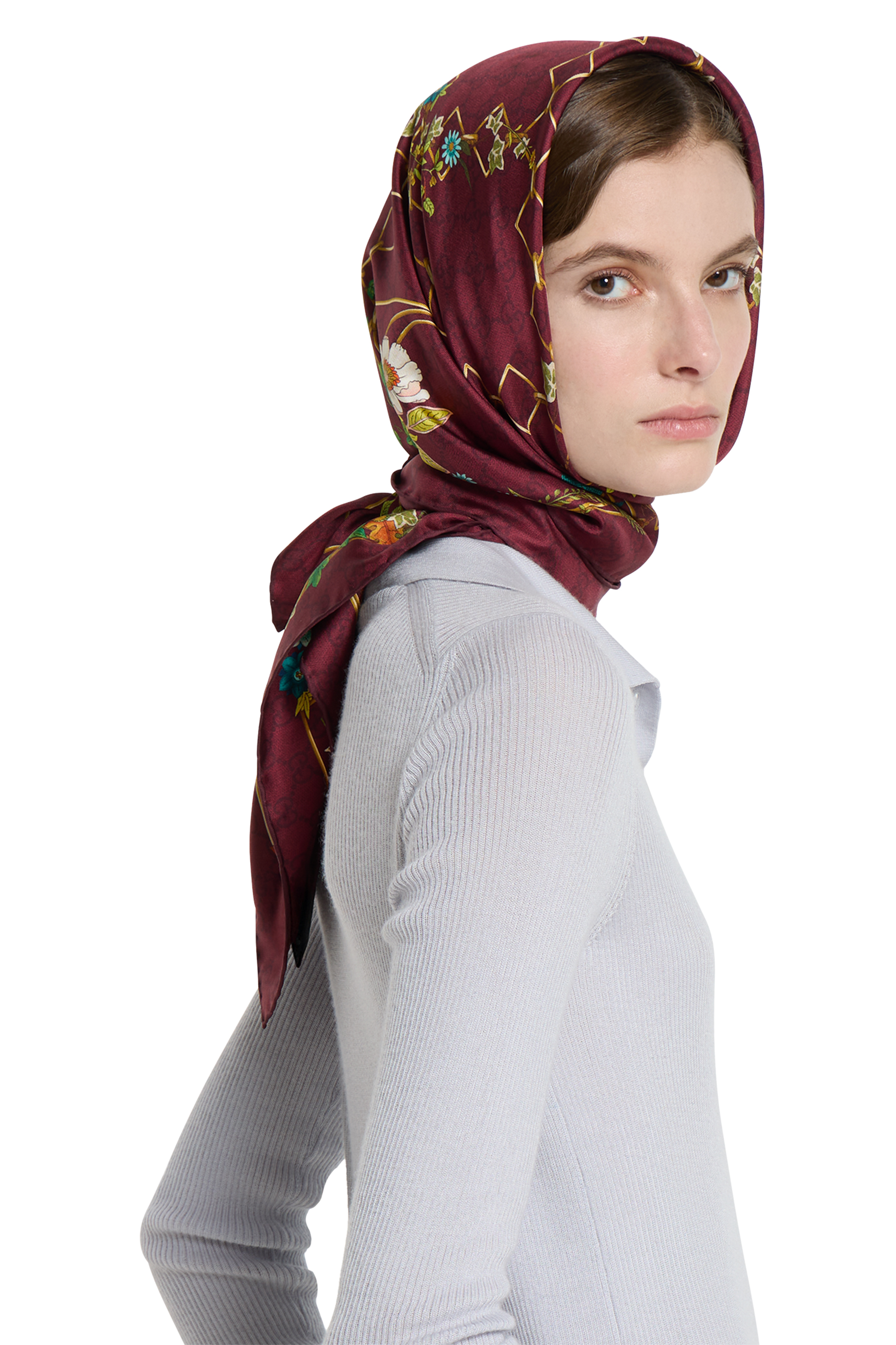 وشاح بنقشة حرير تويل