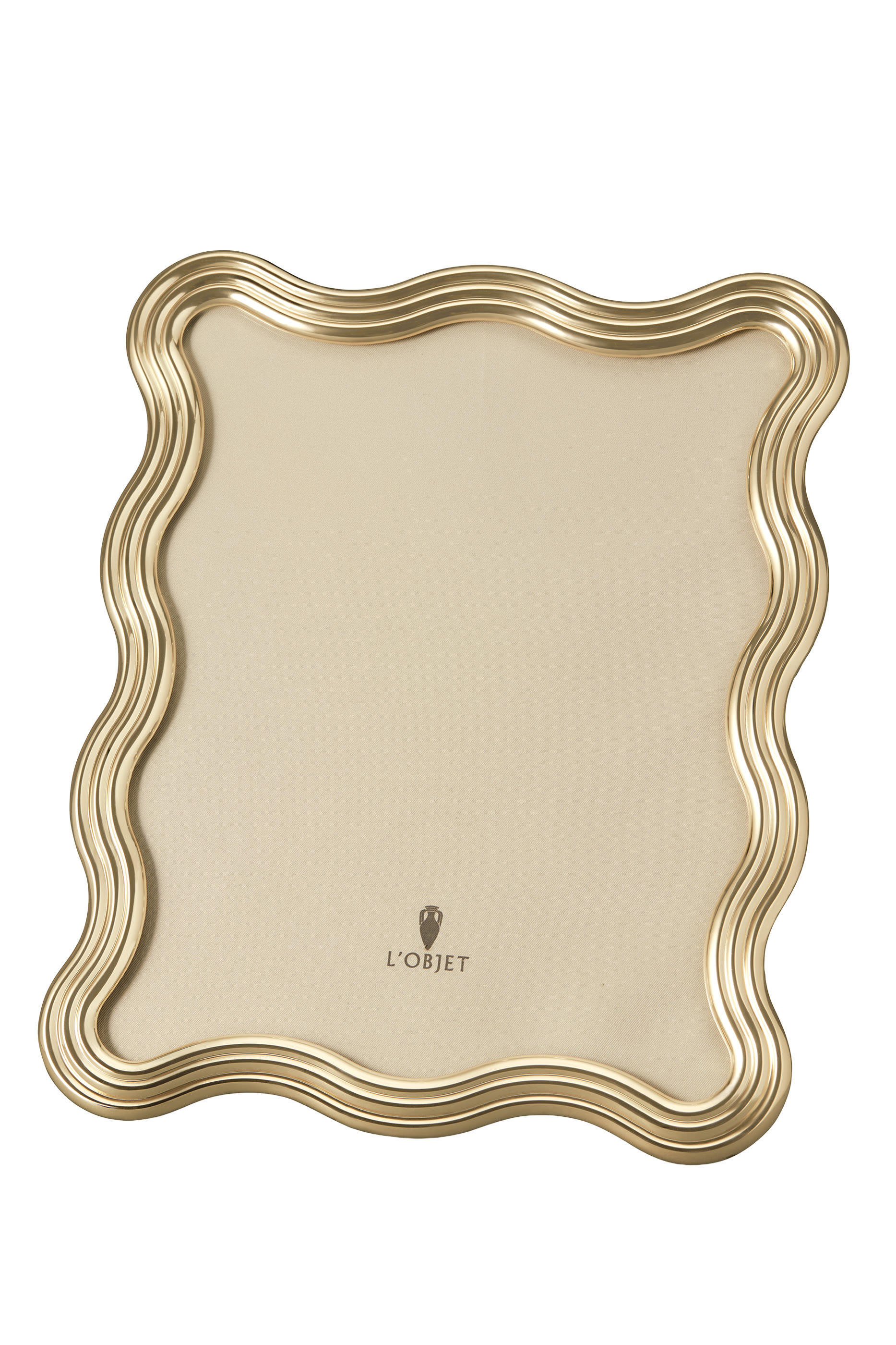إطار صور بحافة مموجة ذهبي