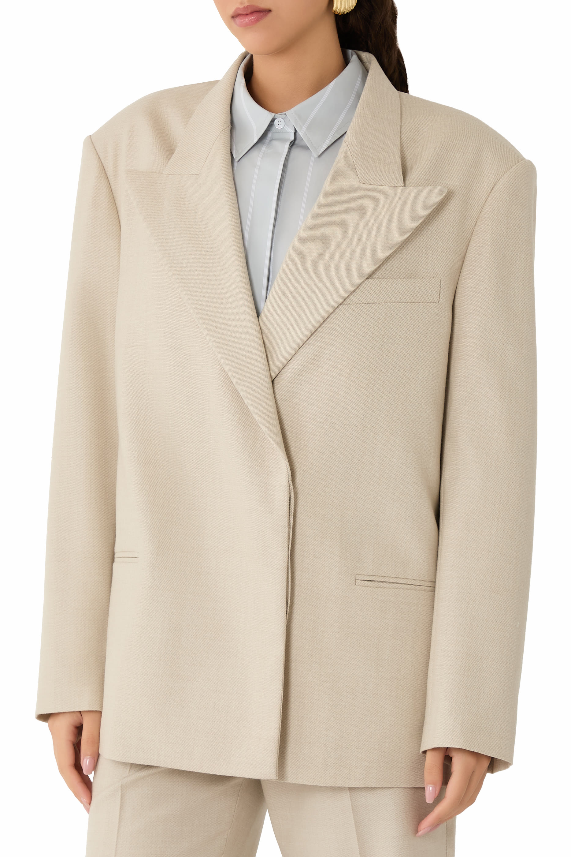 Wool Crossover Blazer