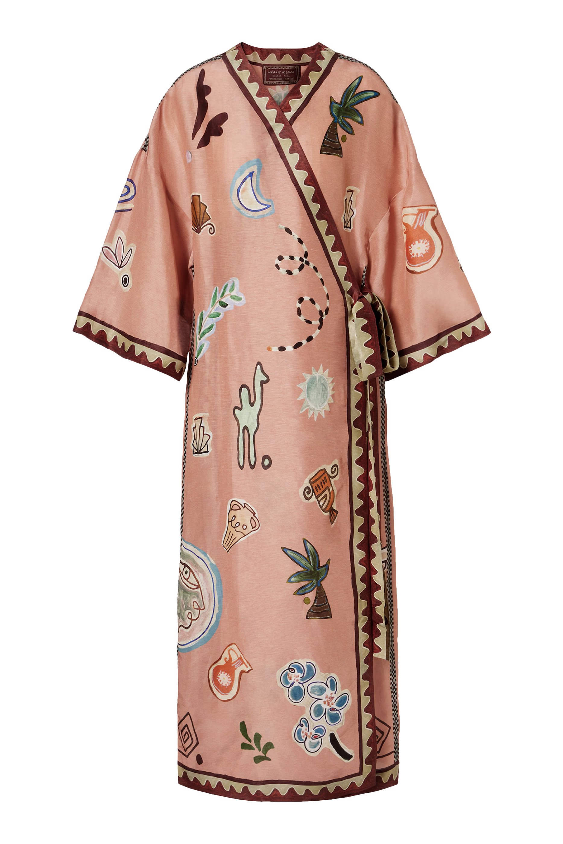 فستان لورينس بتصميم ملفوف متوسط الطول