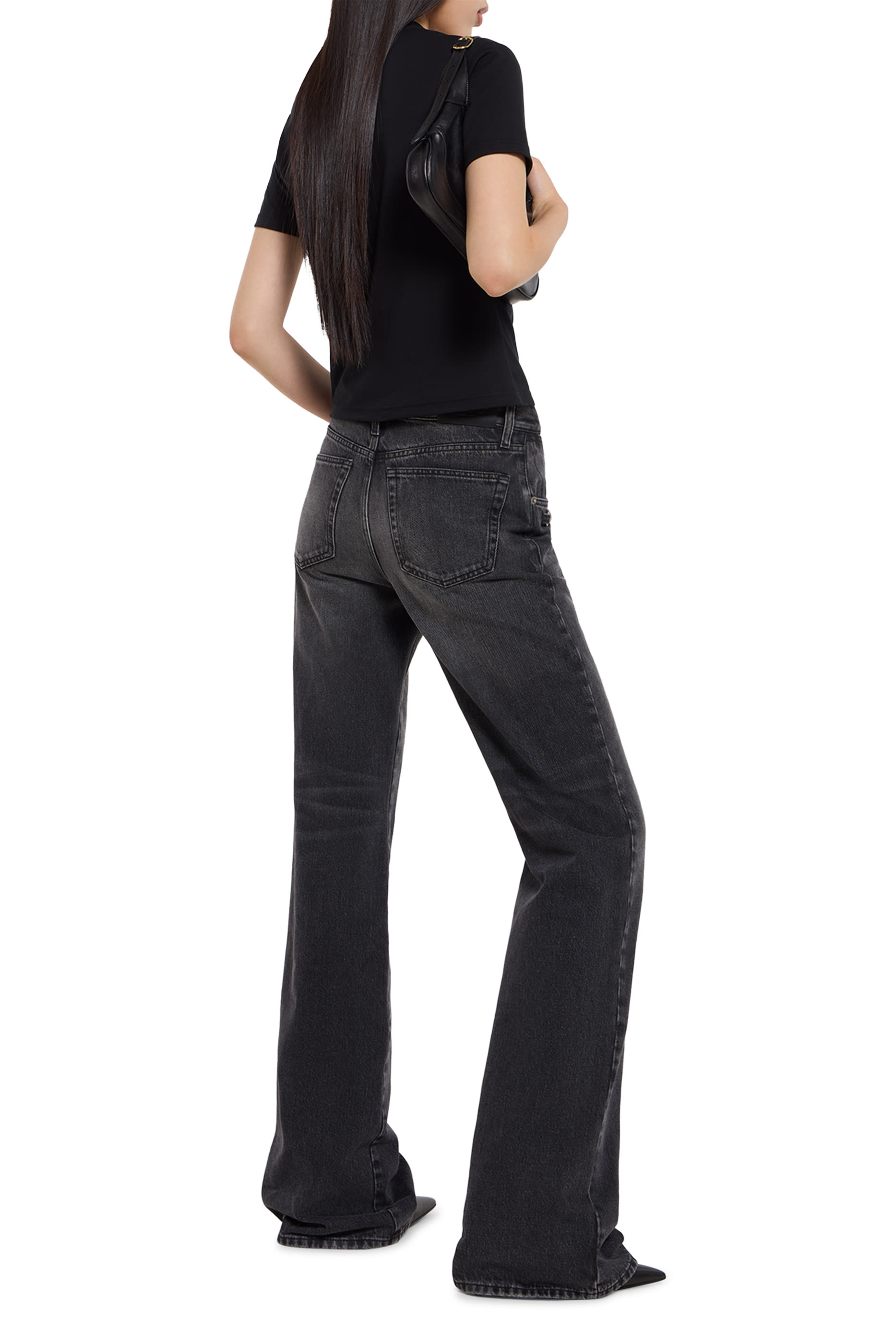 بنطال بحلية لجام الحصان قطن ودنيم