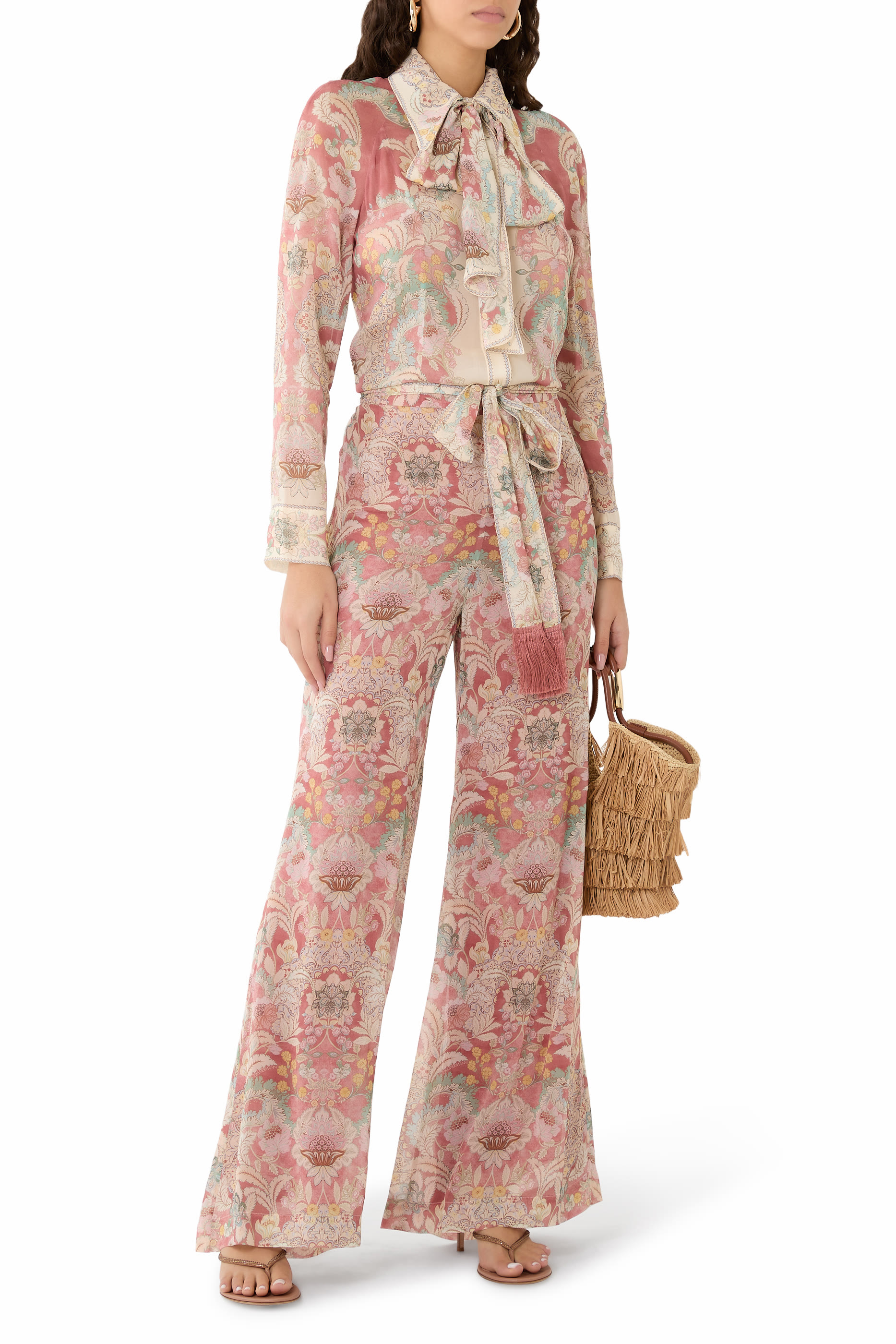 بنطال ريبالين بقصة ساق واسعة