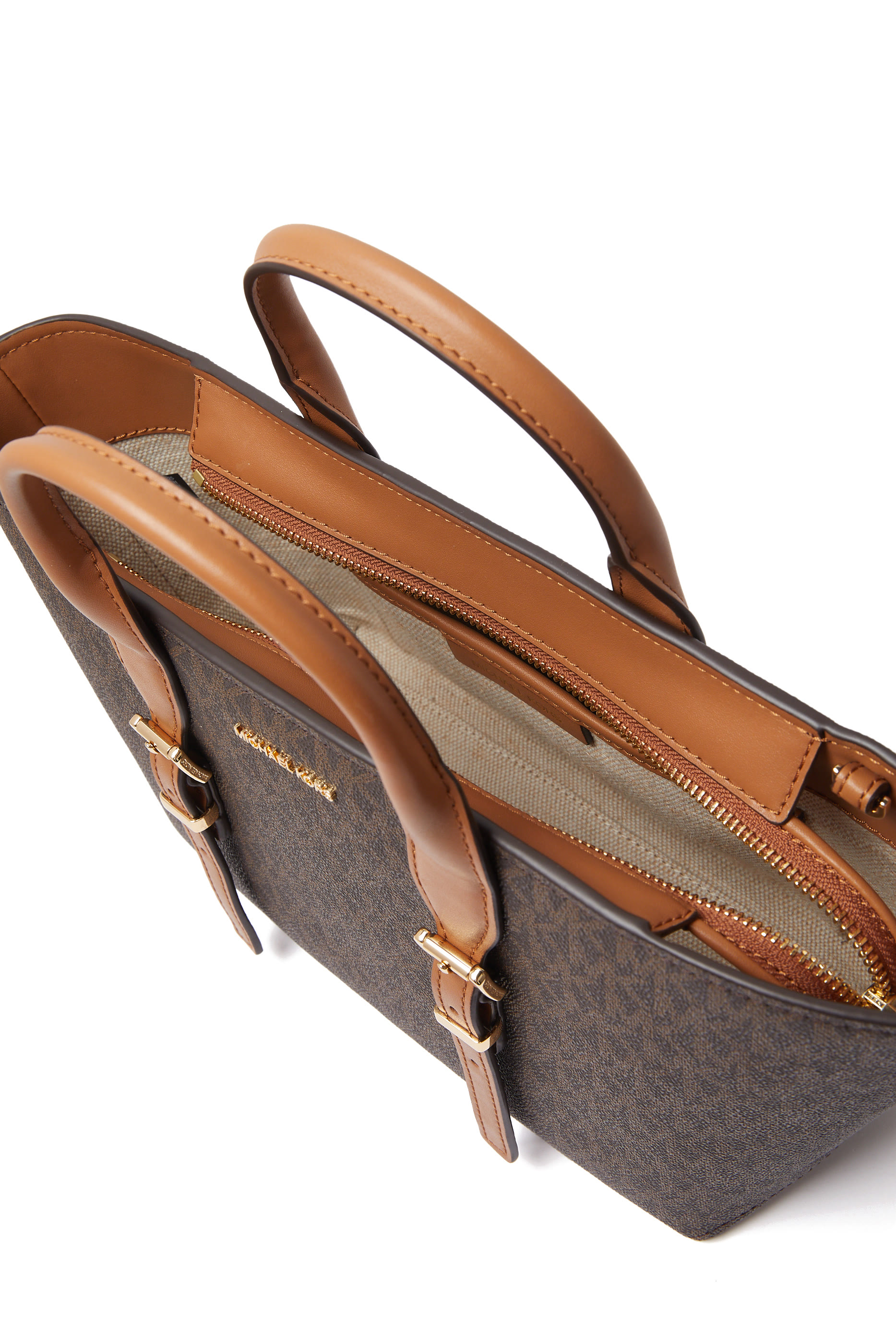 حقيبة يد موري صغيرة قماش قنب بطلاء شعار الماركة