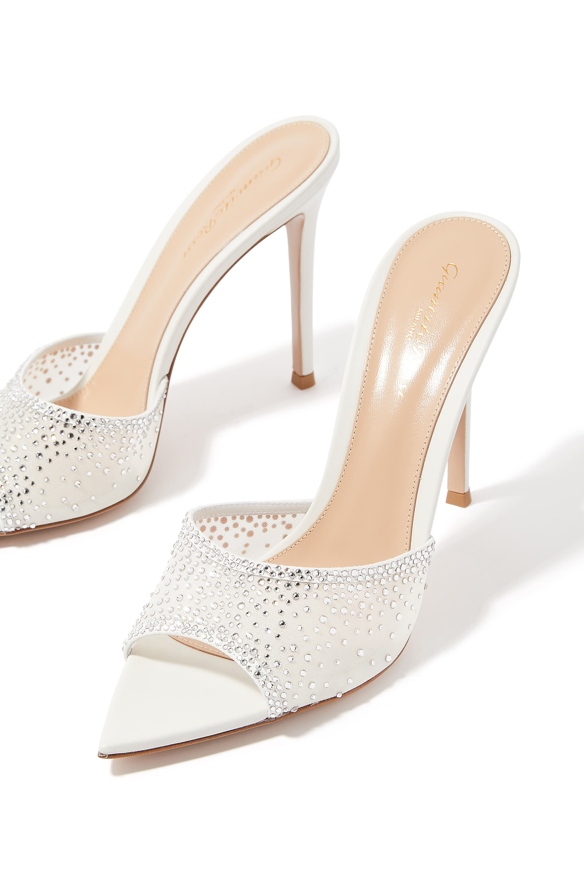 حذاء مفتوح رانيا 105 مرصع بالكريستال أورجانزا وشمواه