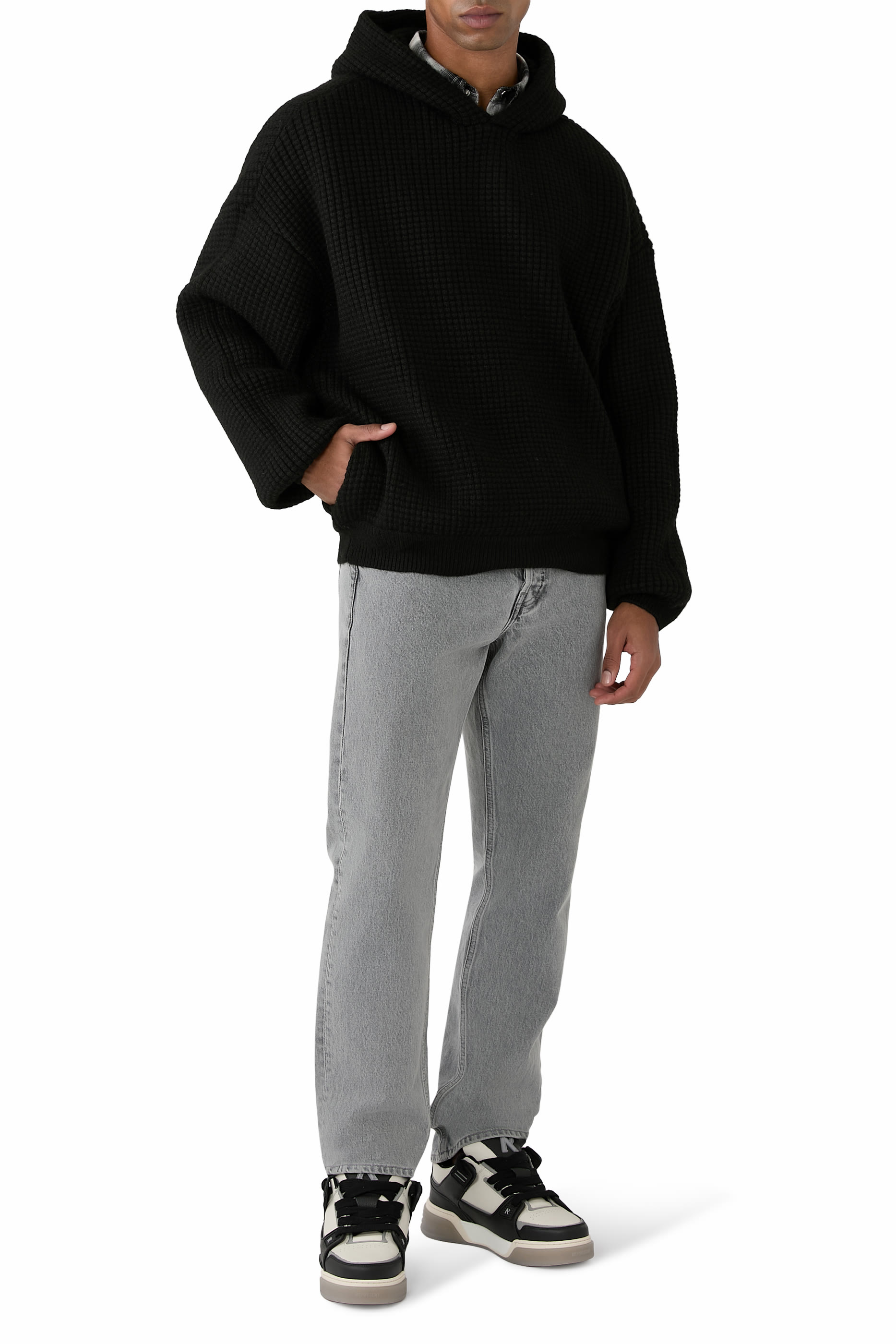 هودي وافل مستوحى من التسعينات قماش ثقيل