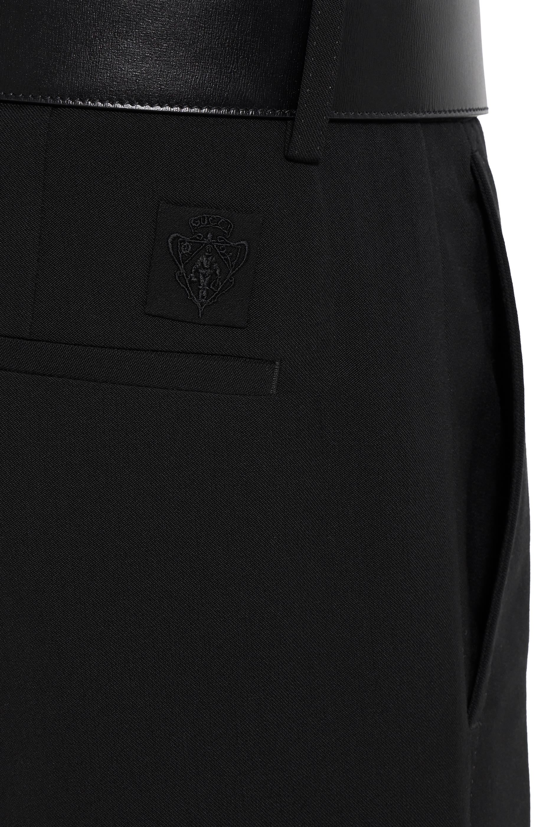 بنطال صوف وحرير تويل