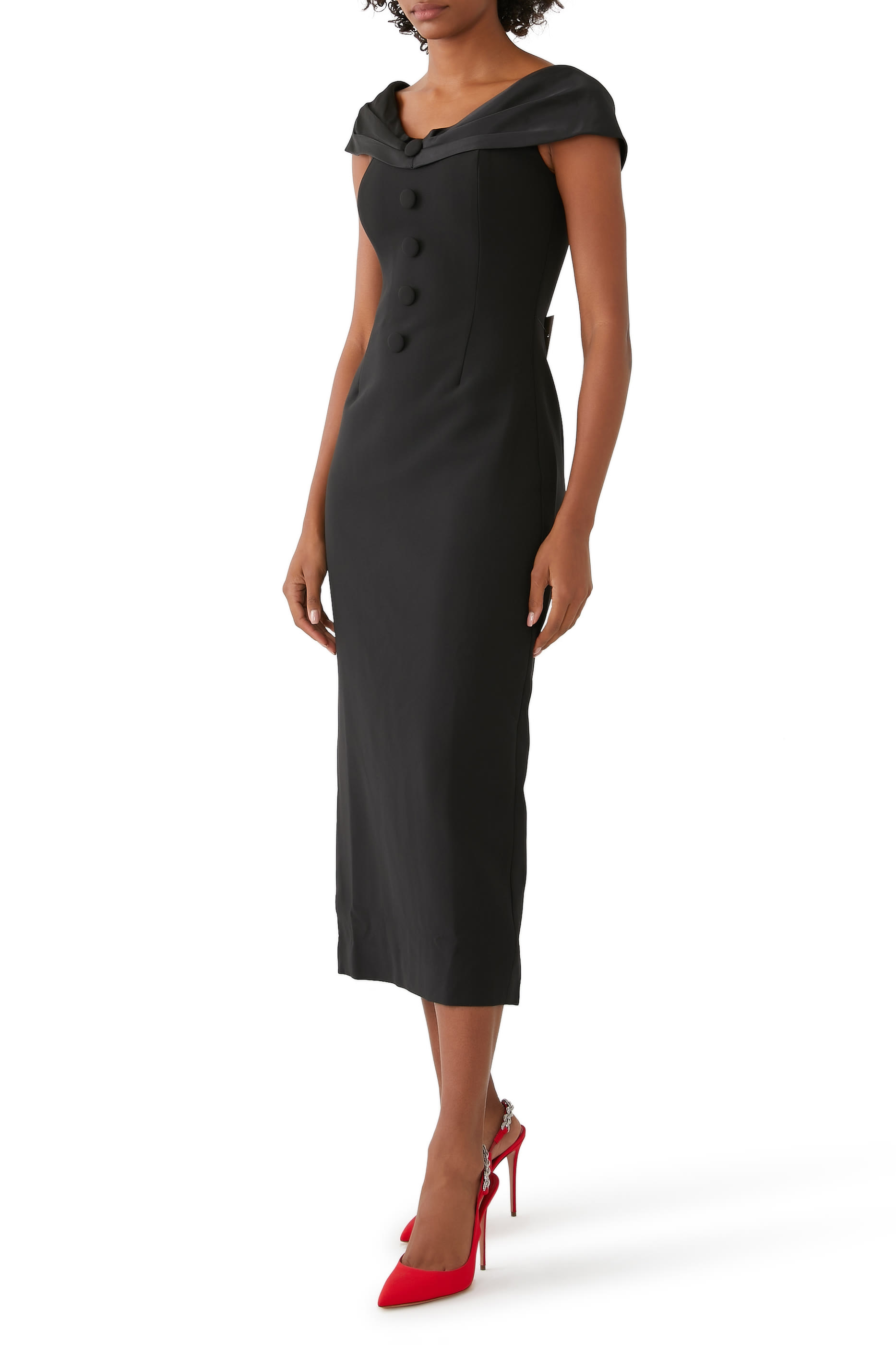 فستان متوسط الطول ألتميت ميوس بربطة فيونكة