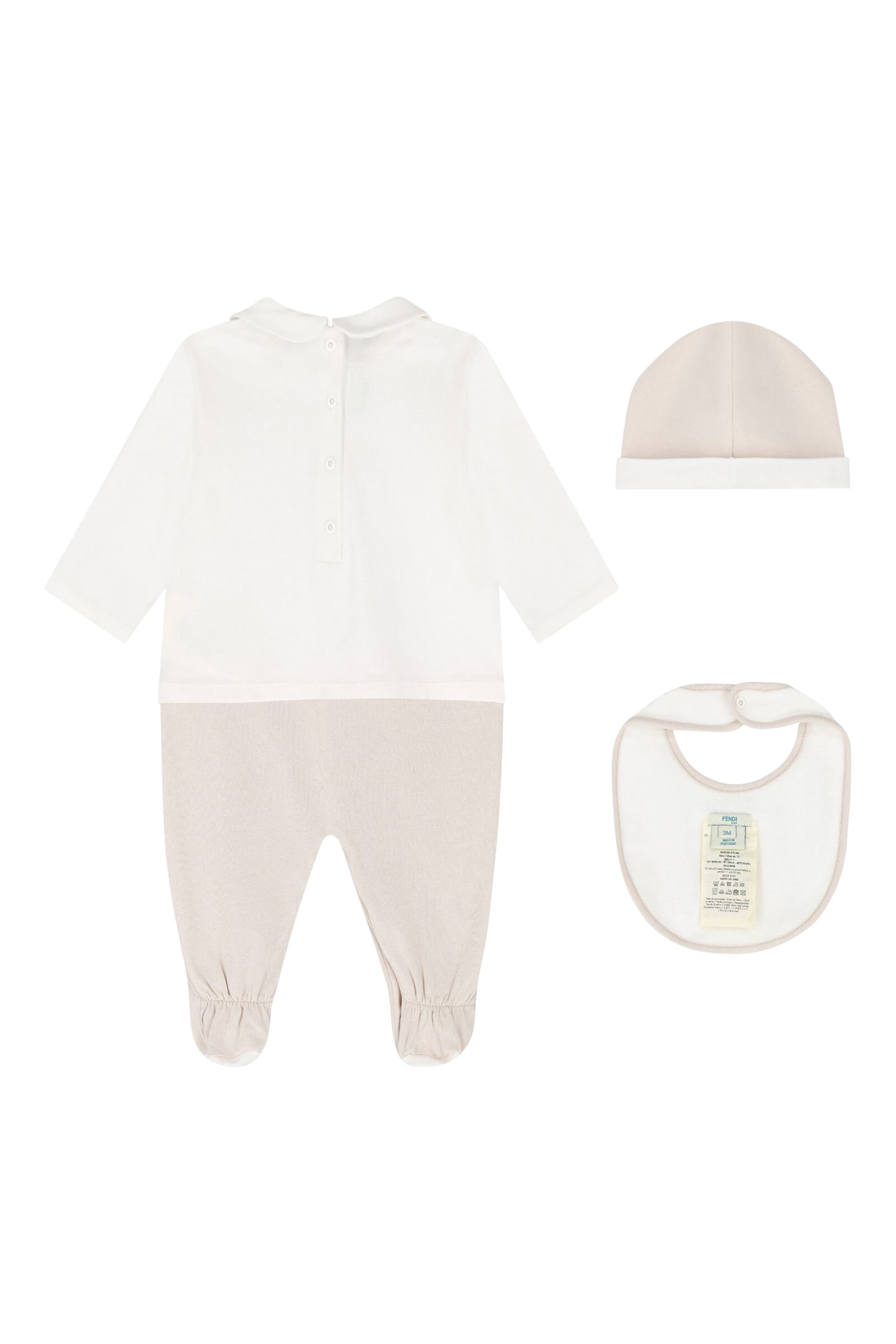 طقم لباس قطعة واحدة وصدرية وقبعة قطن للأطفال 