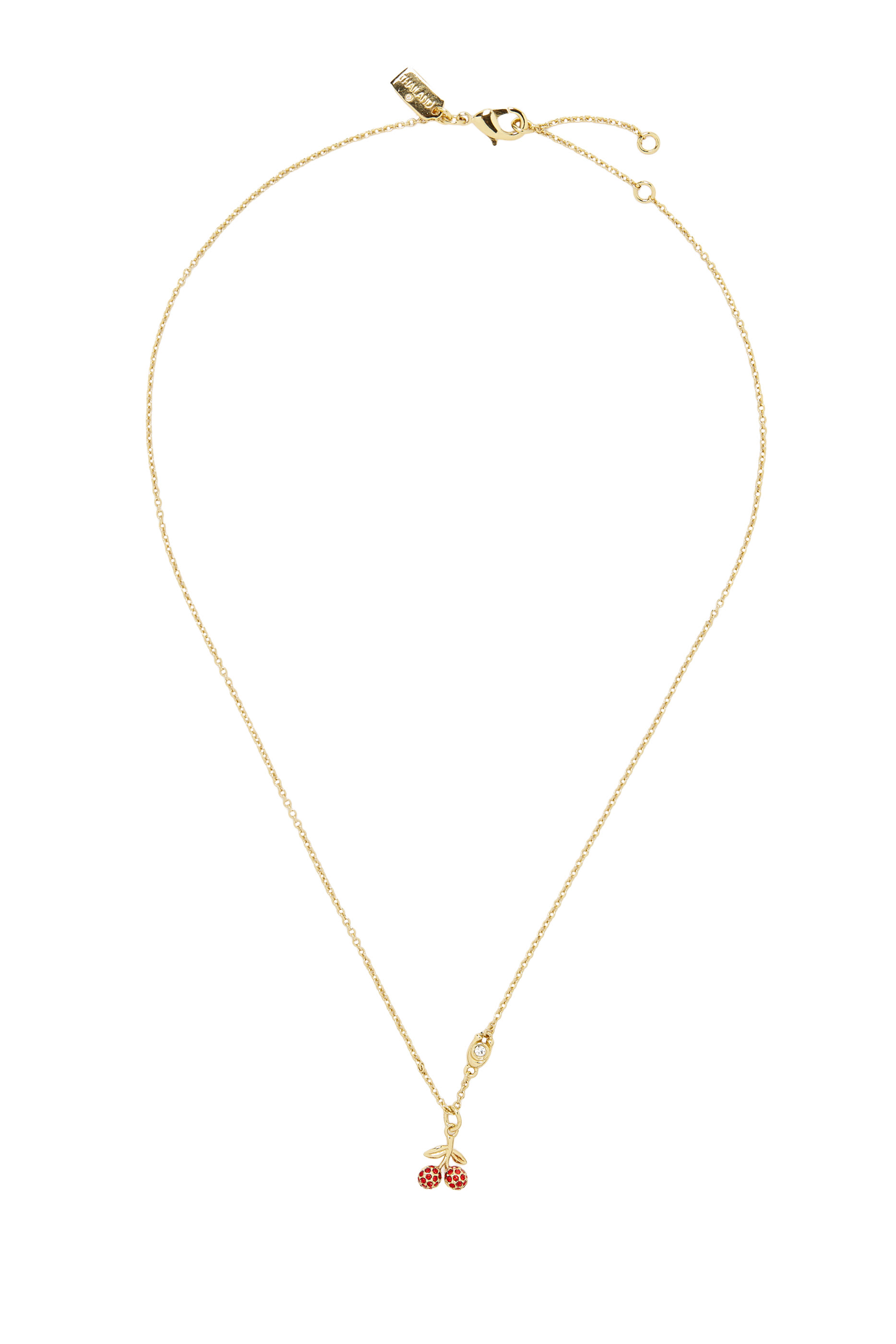 قلادة قصيرة بحلية كرز مرصعة بأحجار بافيه