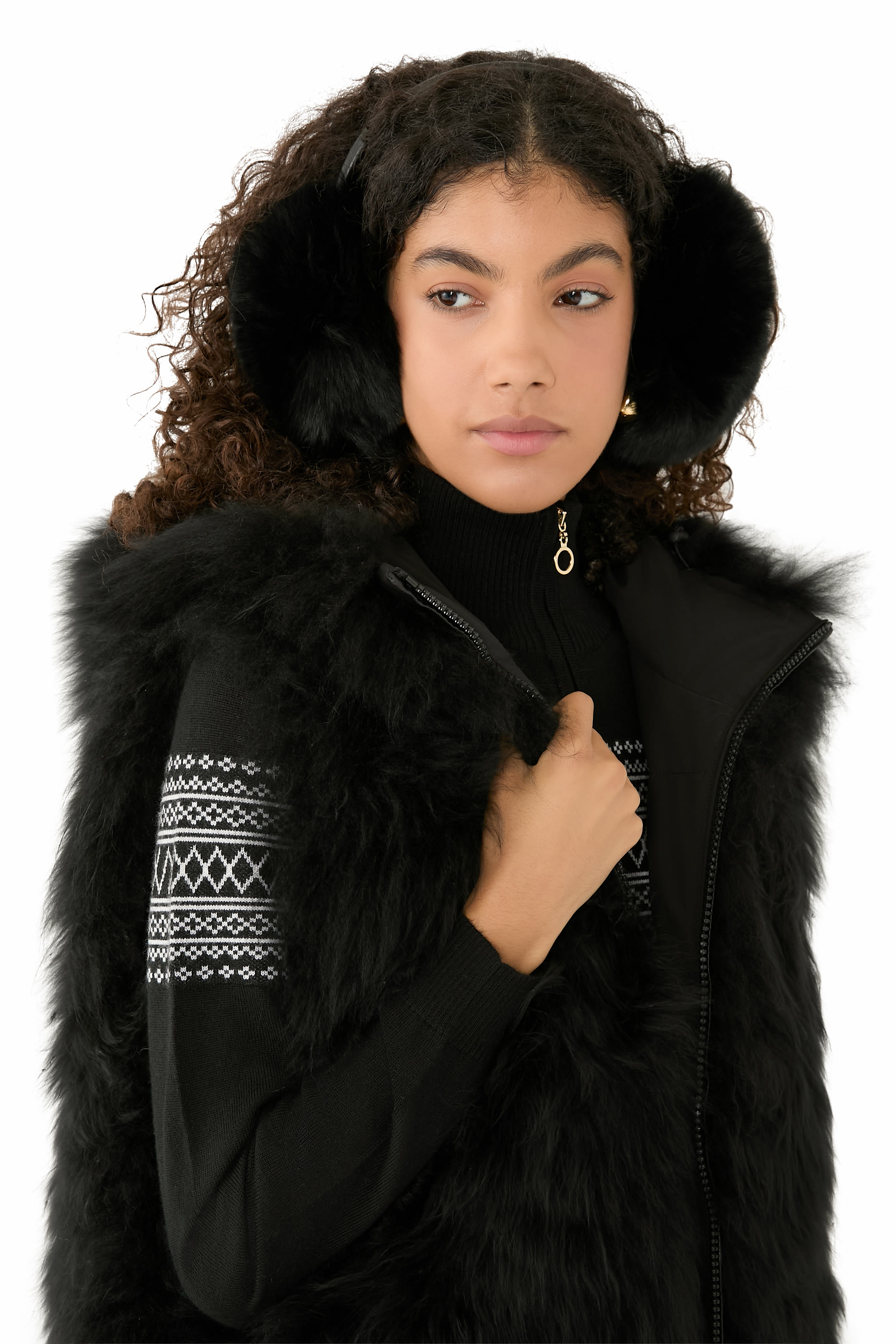 غطاء للأذنين فرو المنك