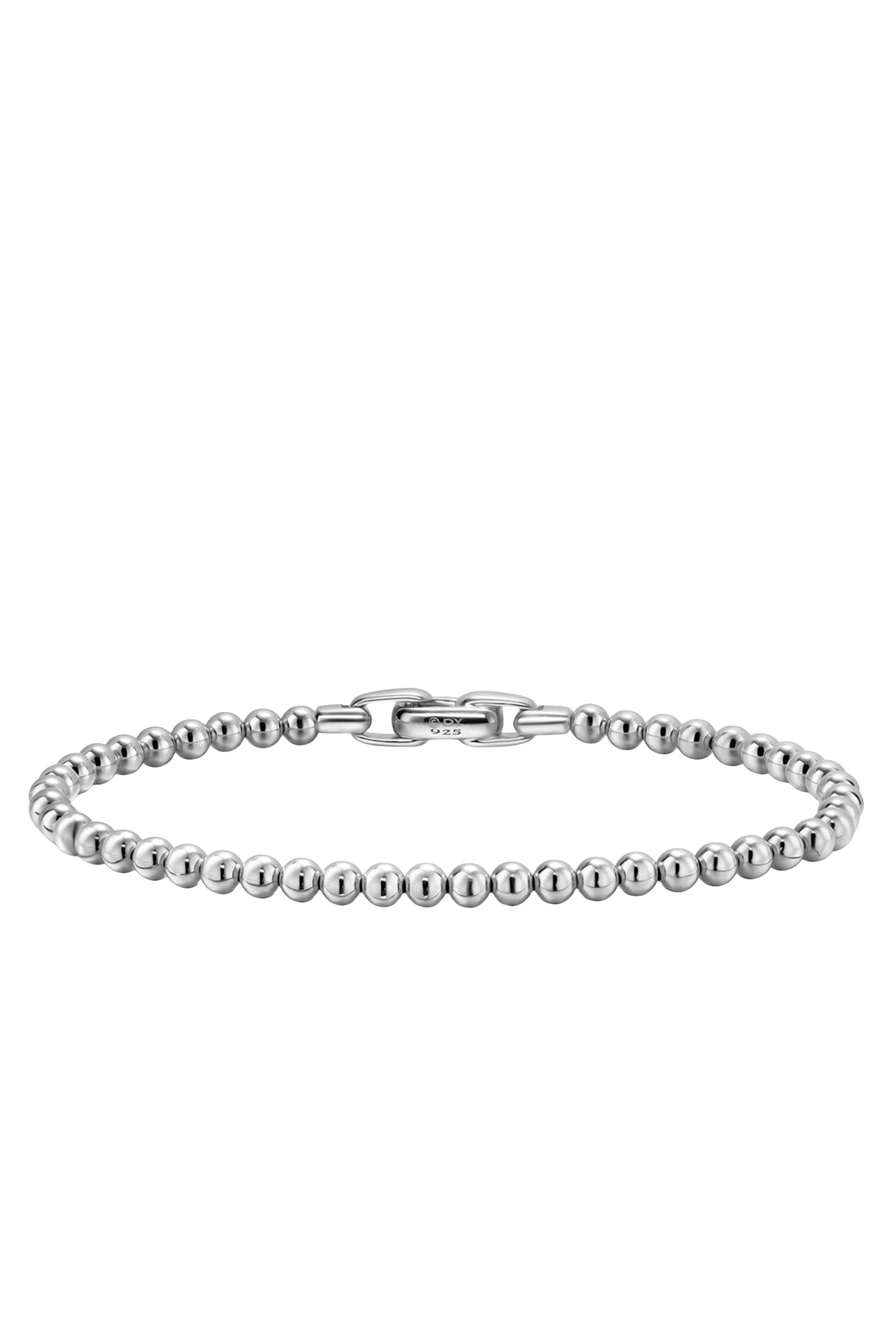 سوار بخرز بتصميم مسبحة، فضة إسترلينية