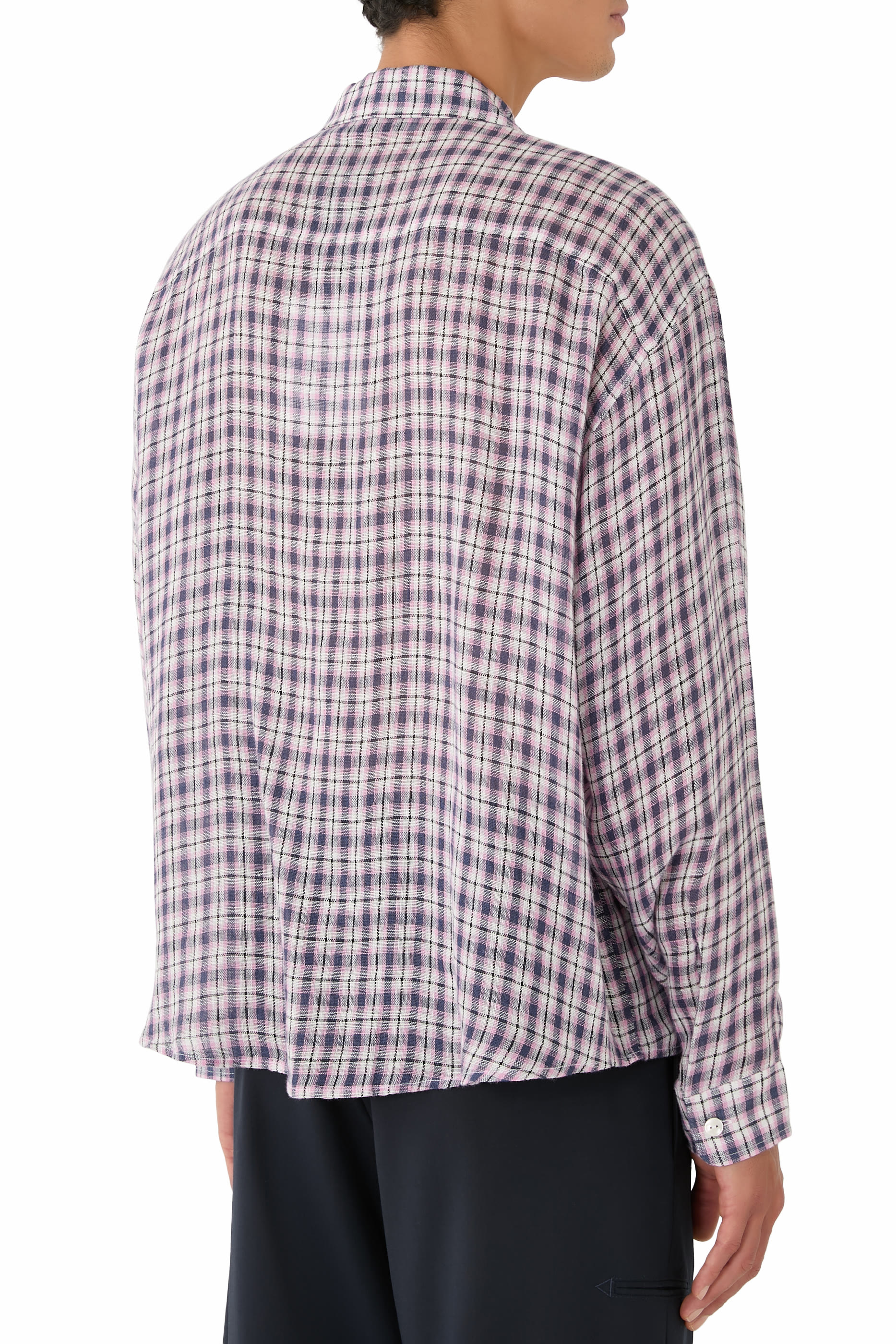 قميص بسحاب كتان فلانيل