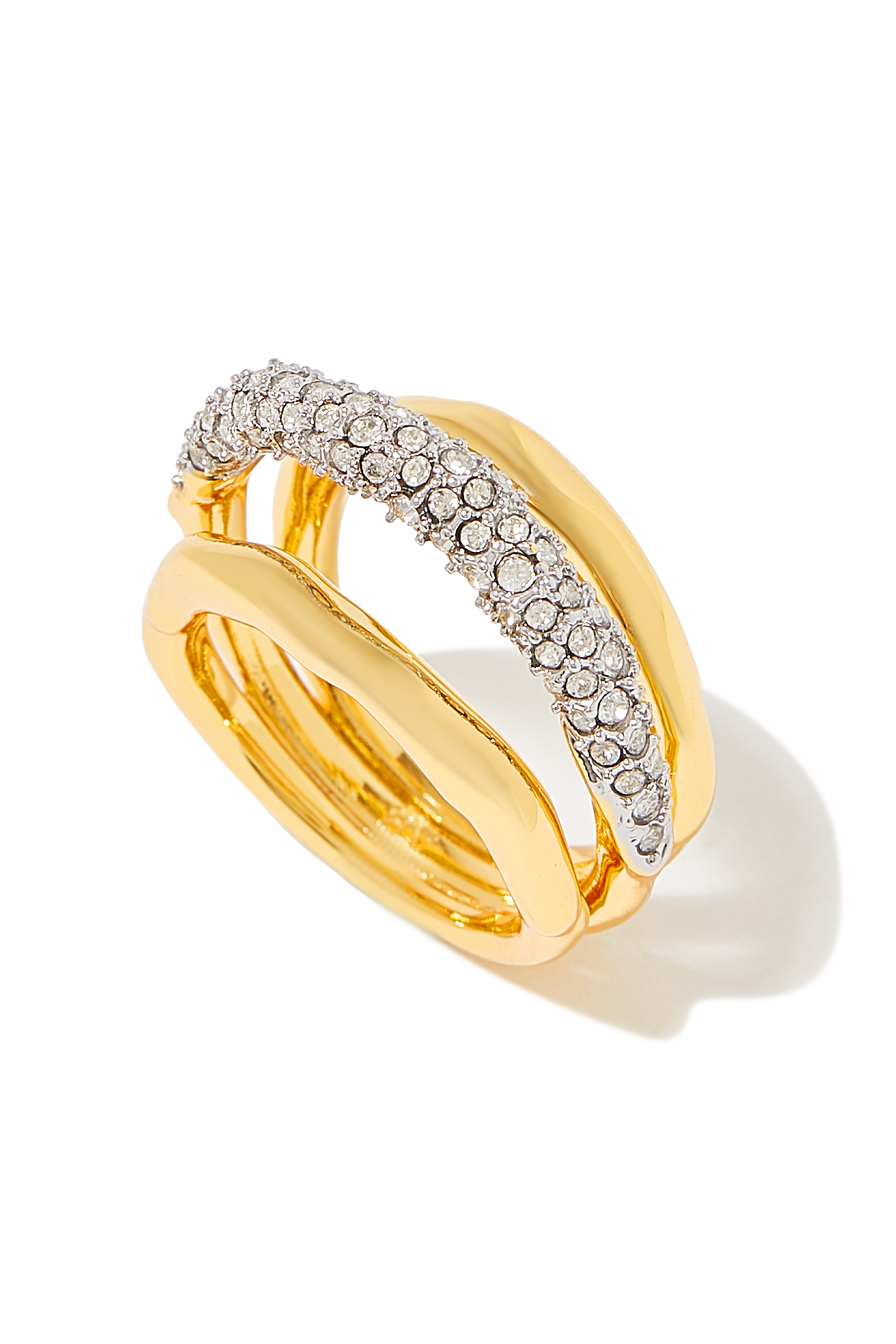 خاتم سولاناليس بتصميم لولبي مرصع بالكريستال