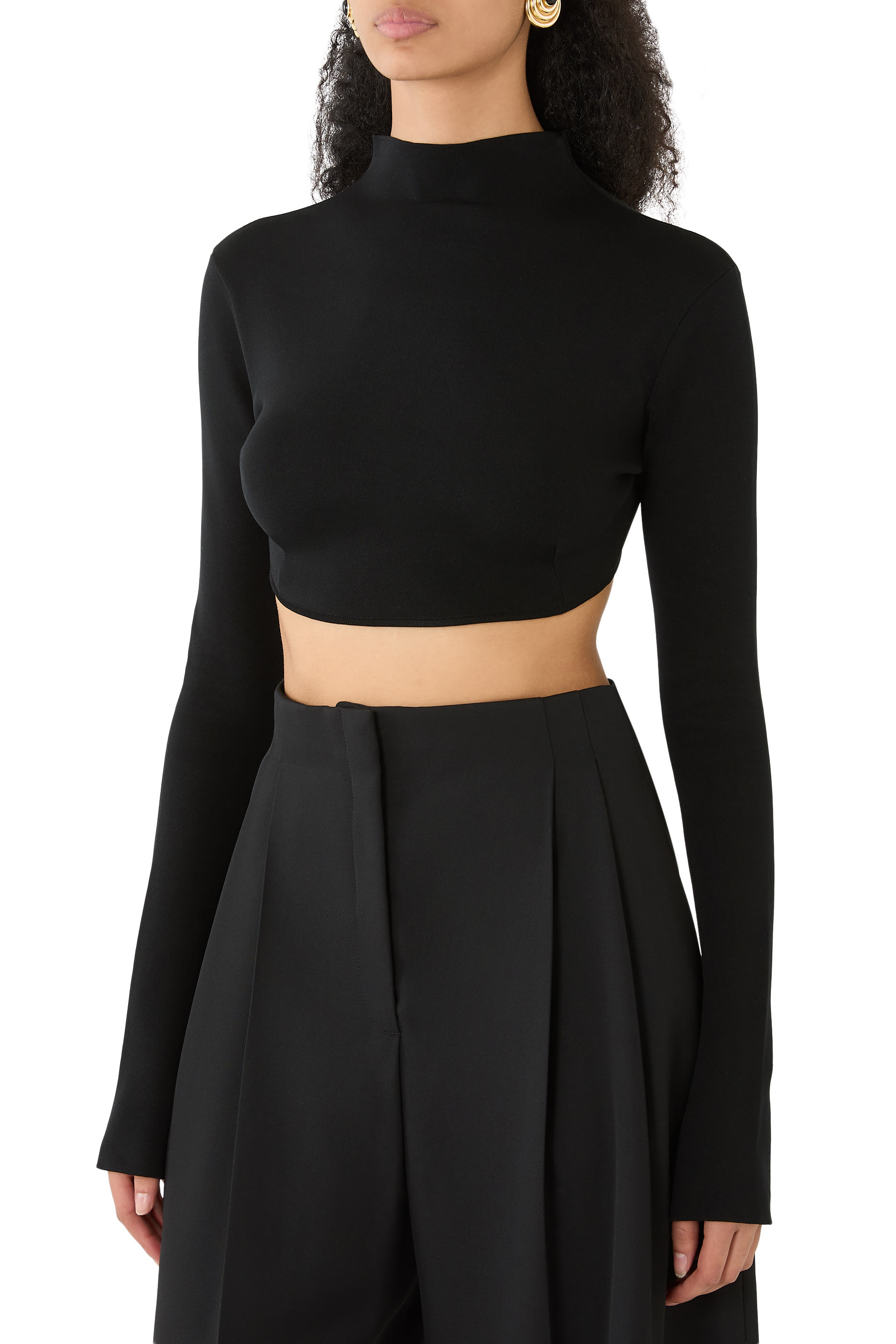 بلوزة قصيرة منسوجة