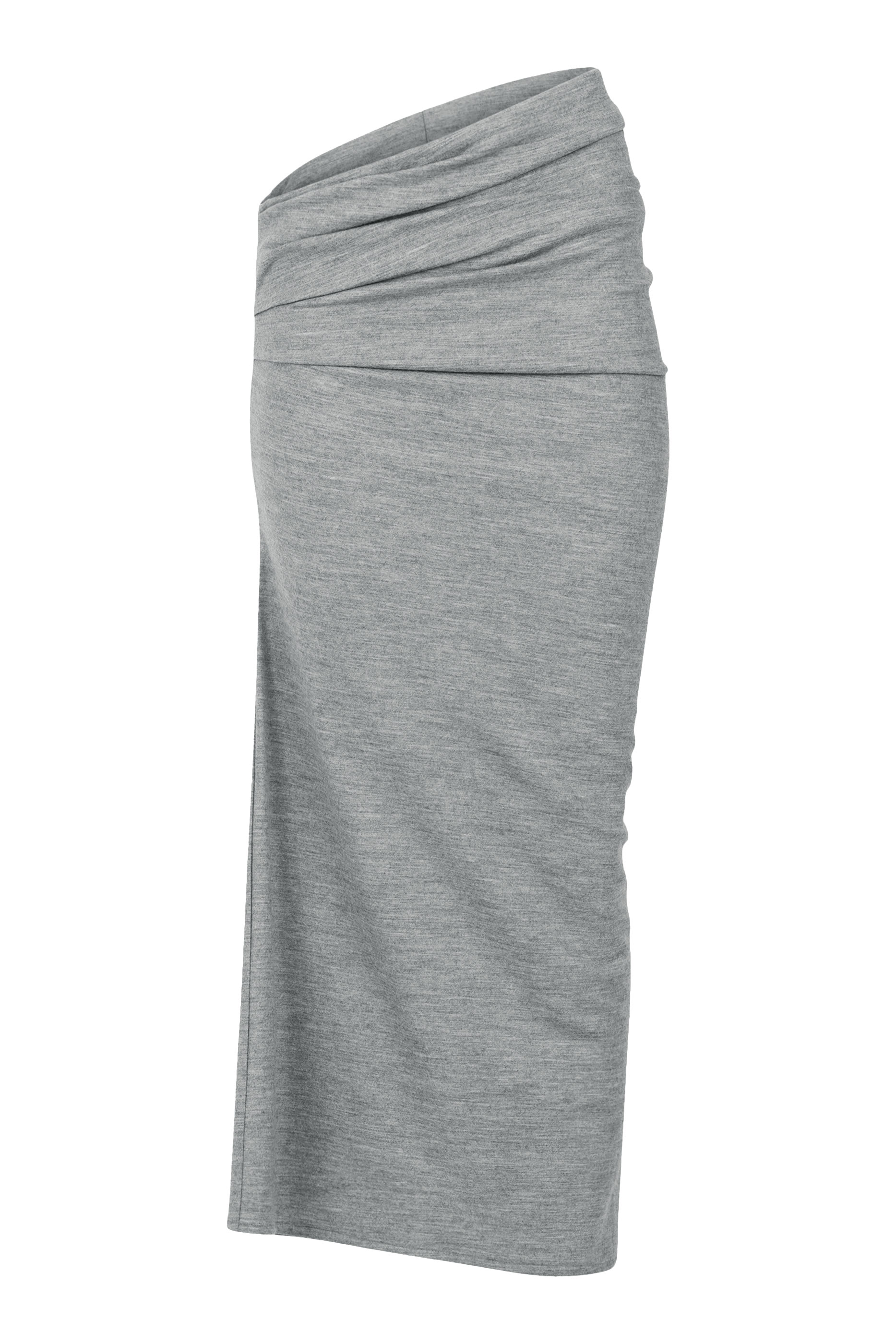 تنورة متوسطة الطول بطيات صوف