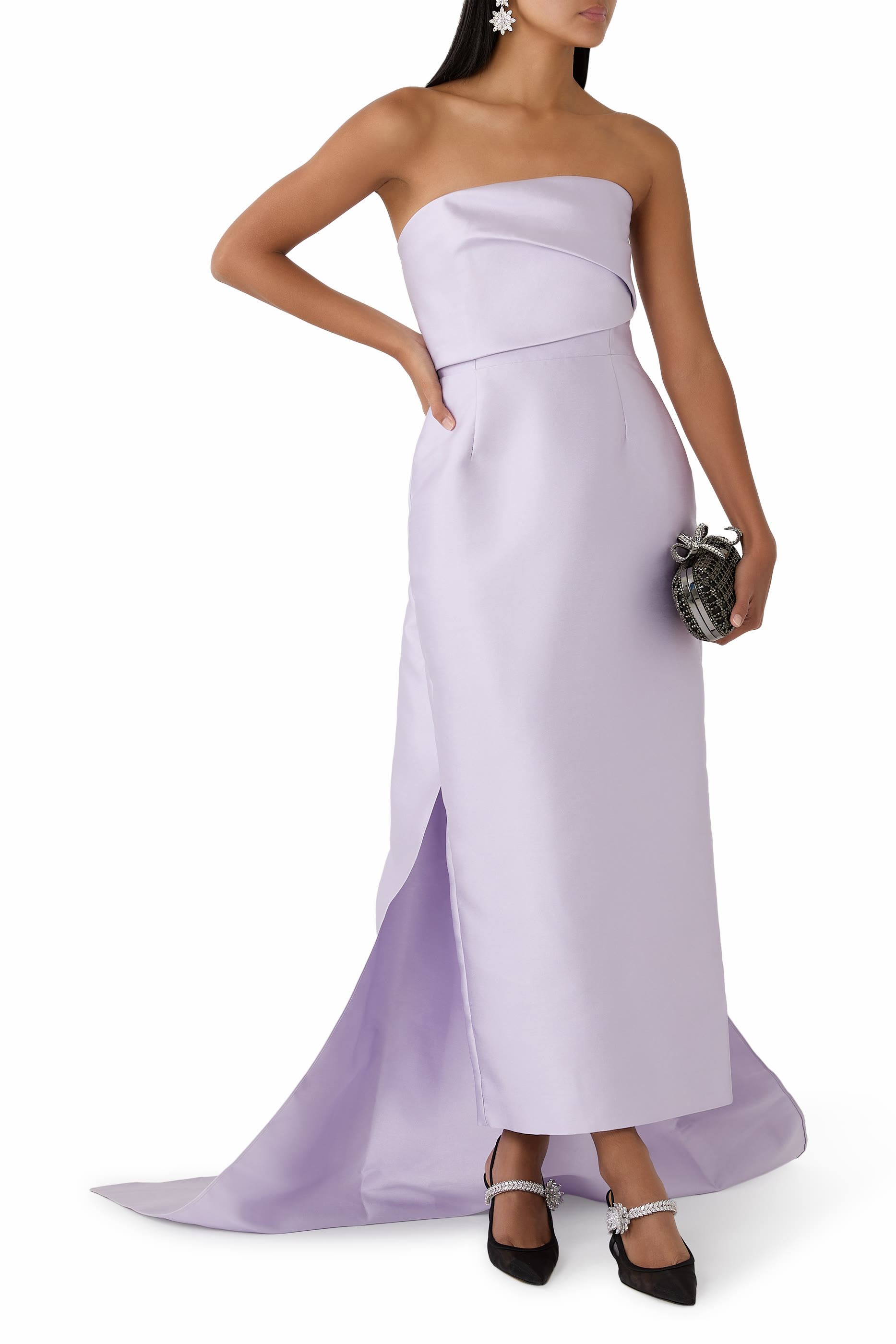 فستان كيكي بطول فوق الكاحل