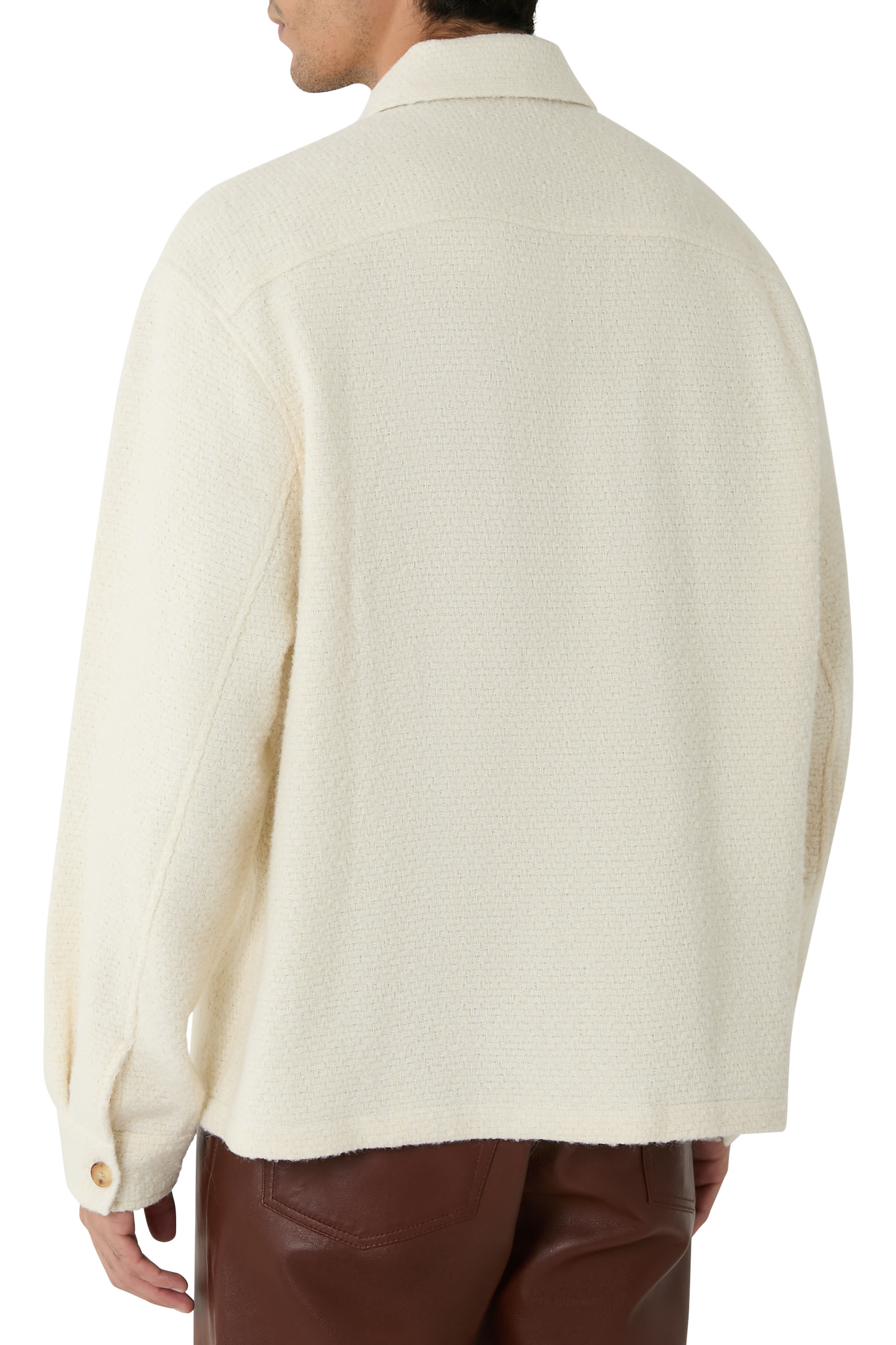 قميص بنمط جاكيت تويد