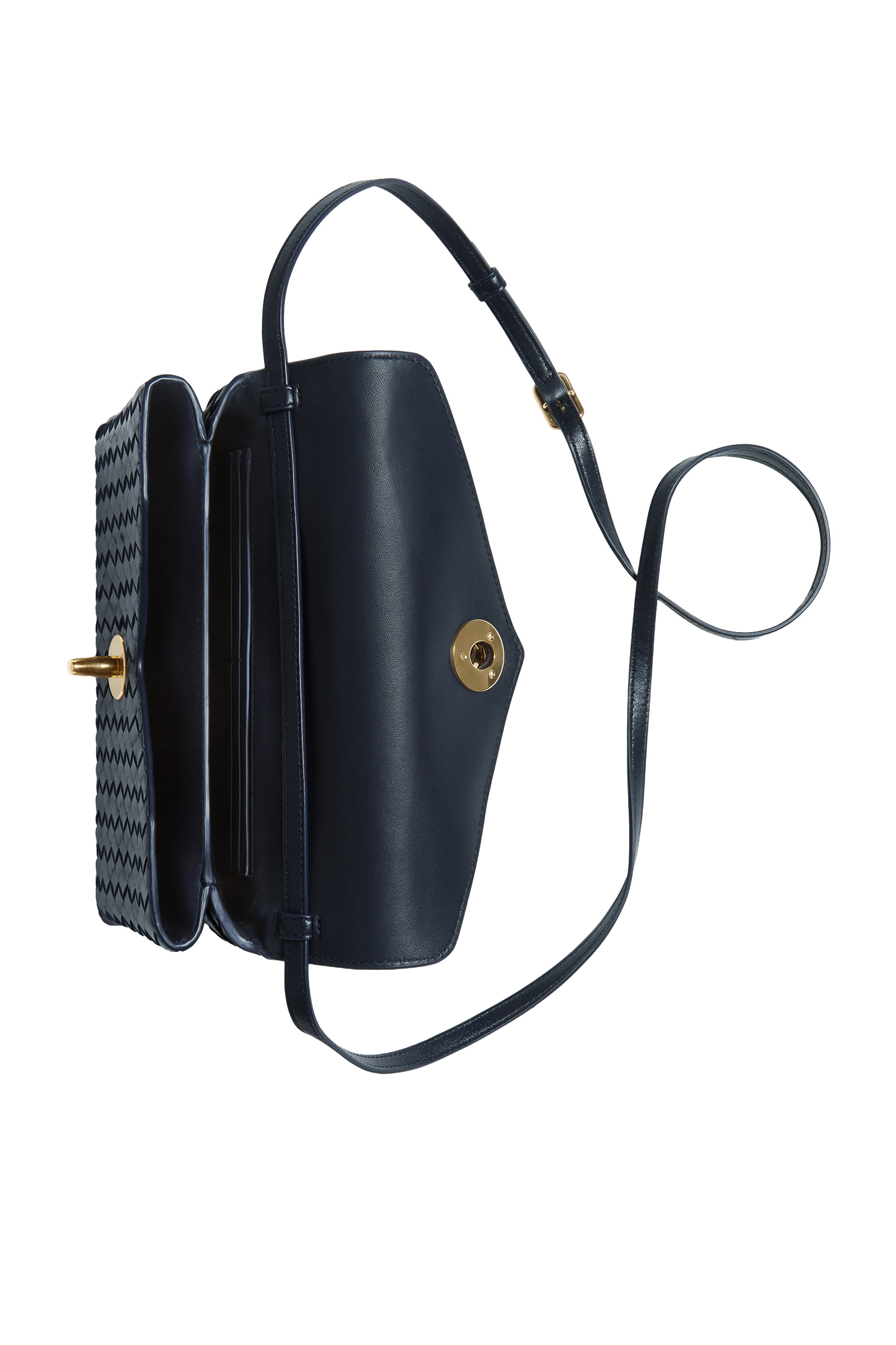 حقيبة كروس بقفل على شكل عقدة