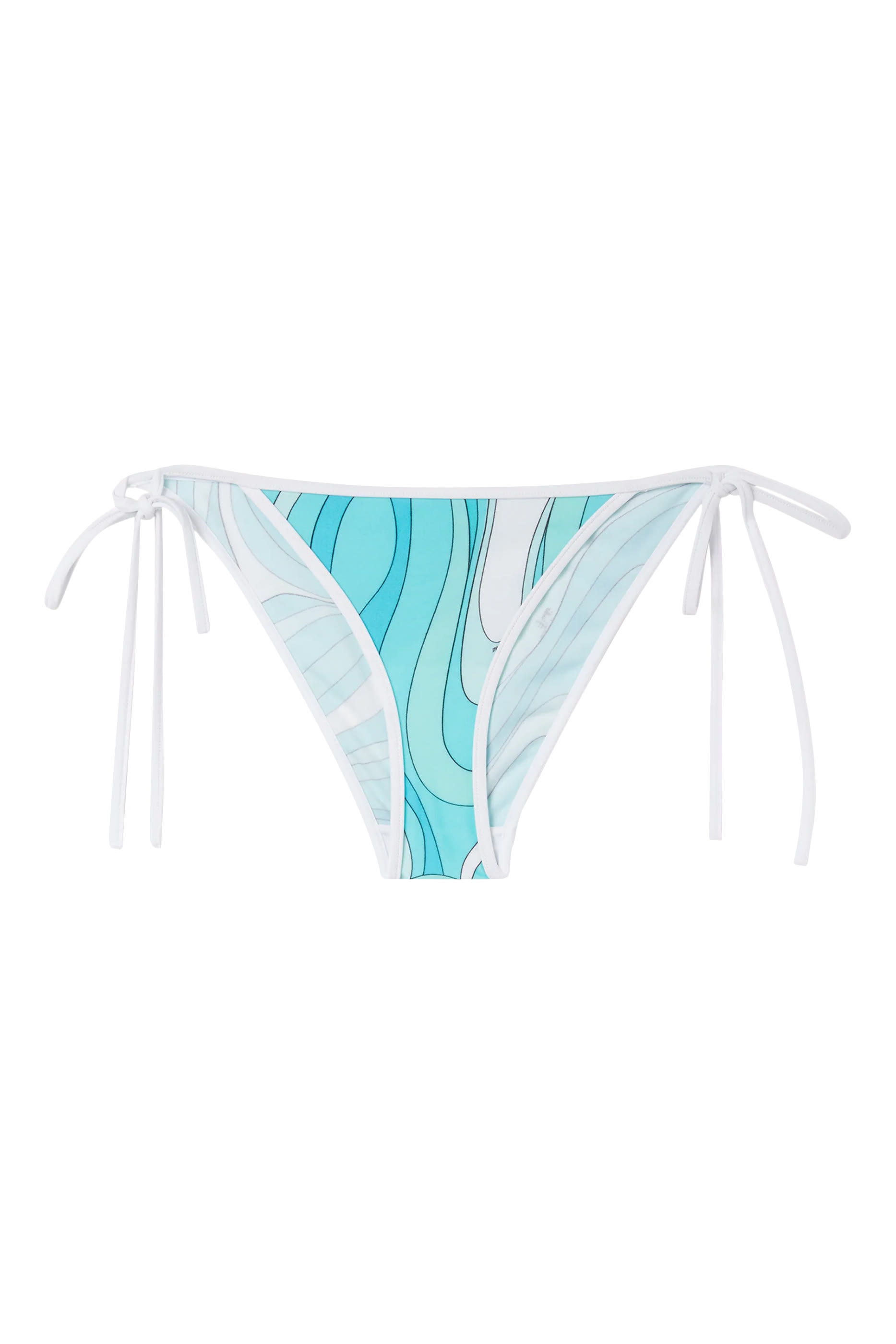 قطعة بيكيني سفلية بطبعة مارمو وربطات عند الجوانب