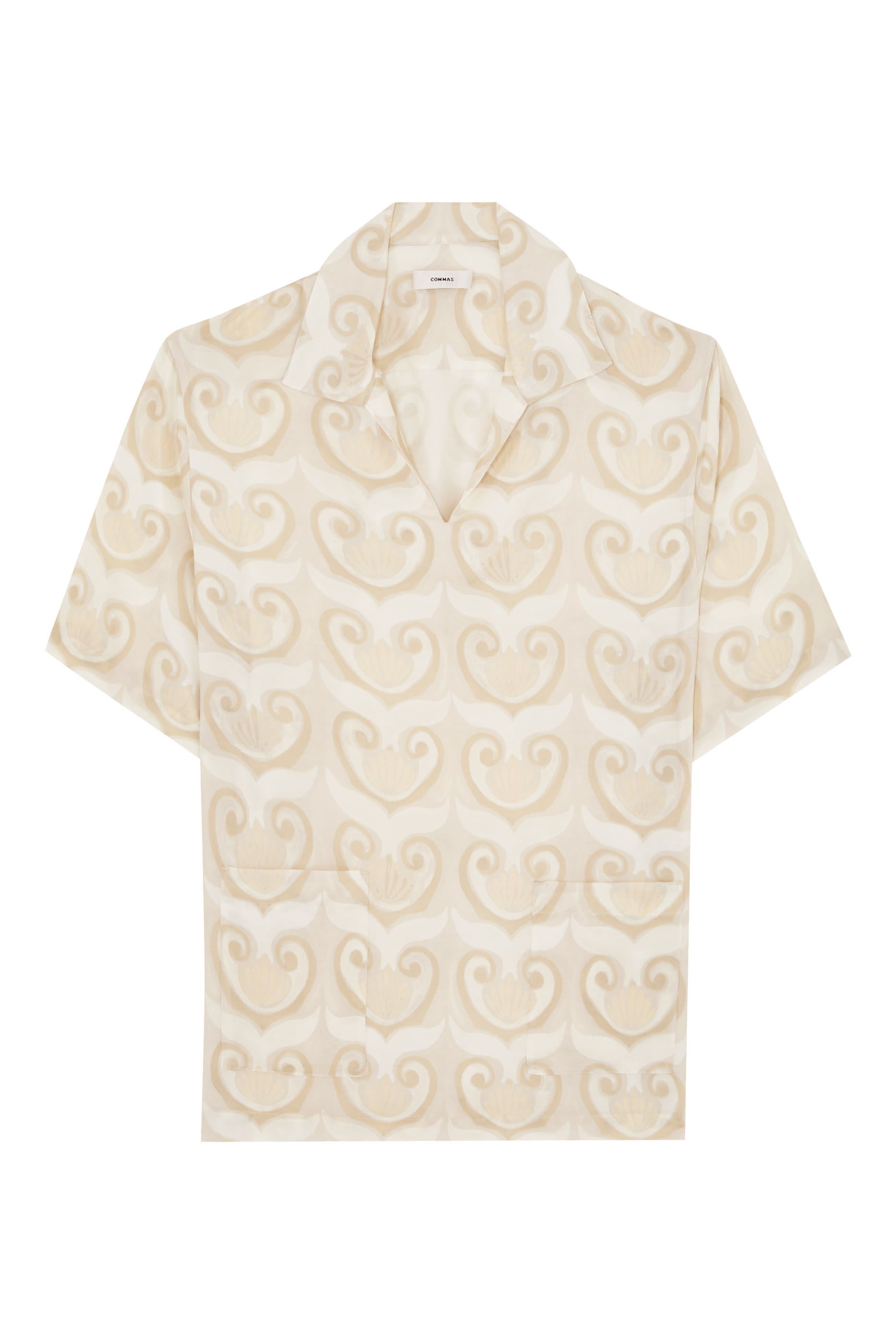 قميص نوتيكال بطبعة أصداف حرير