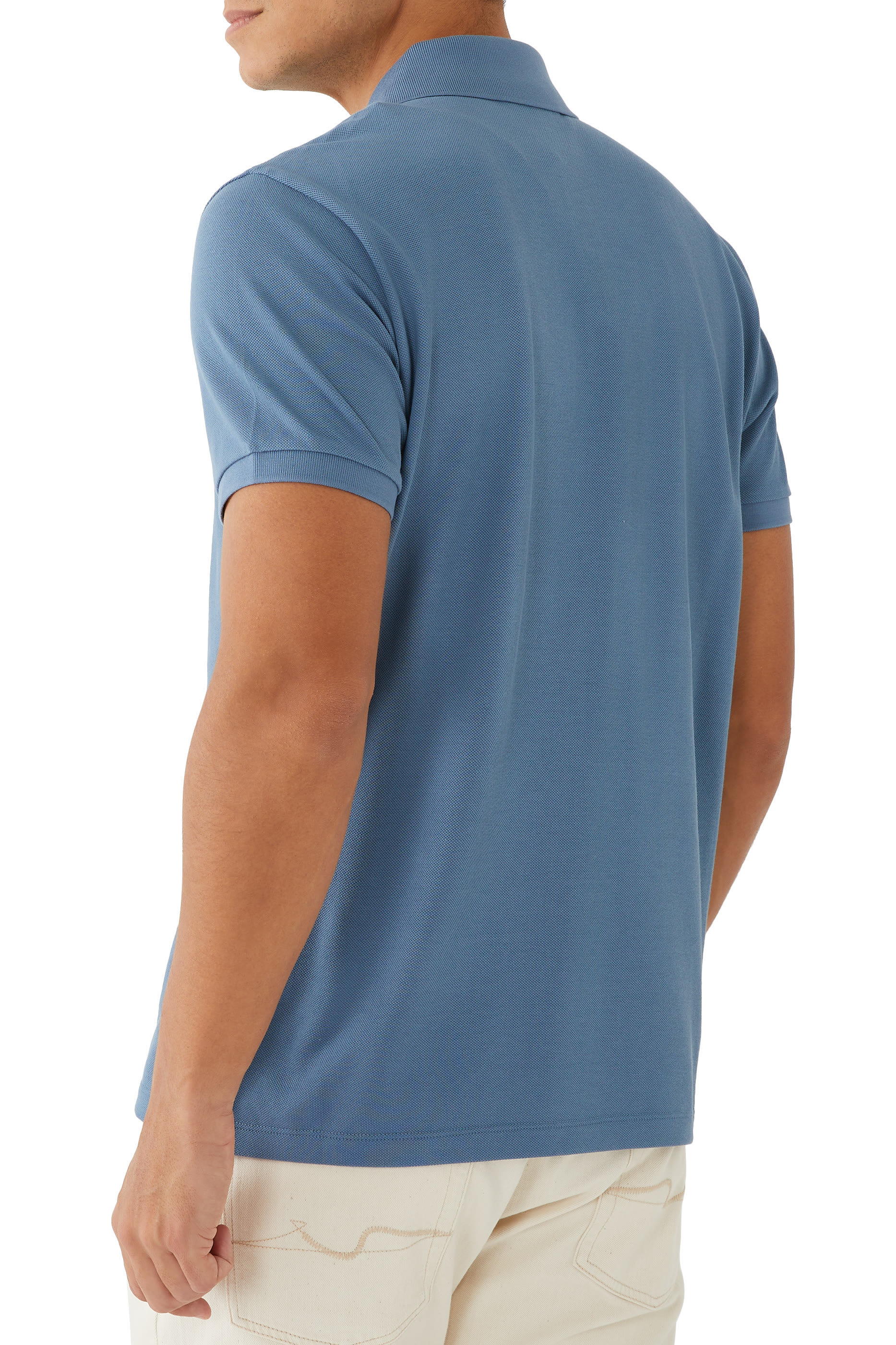 قميص بولو بيكيه قطني بشعار الماركة