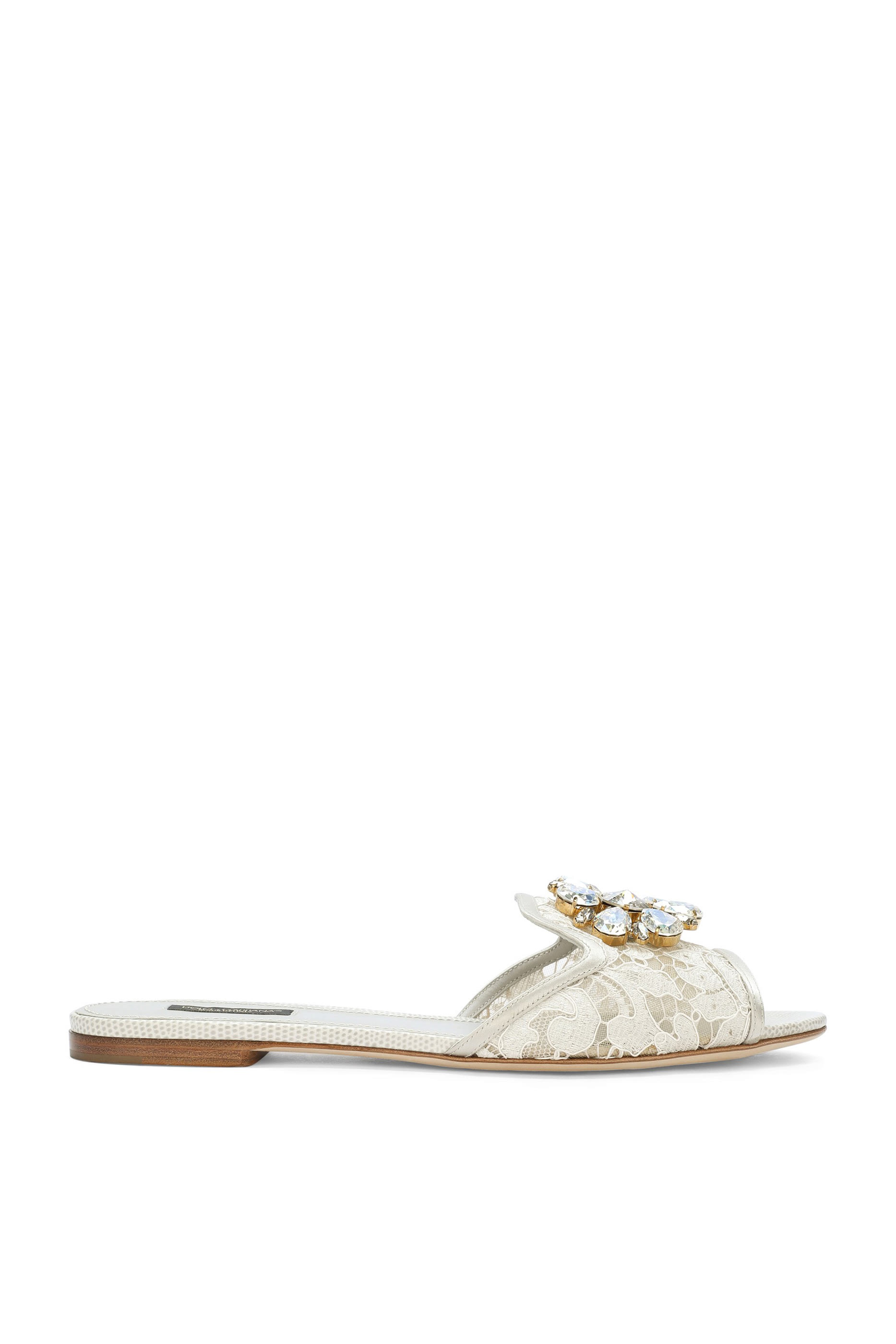 صندل دانتيل ببروش مزين بالكريستال