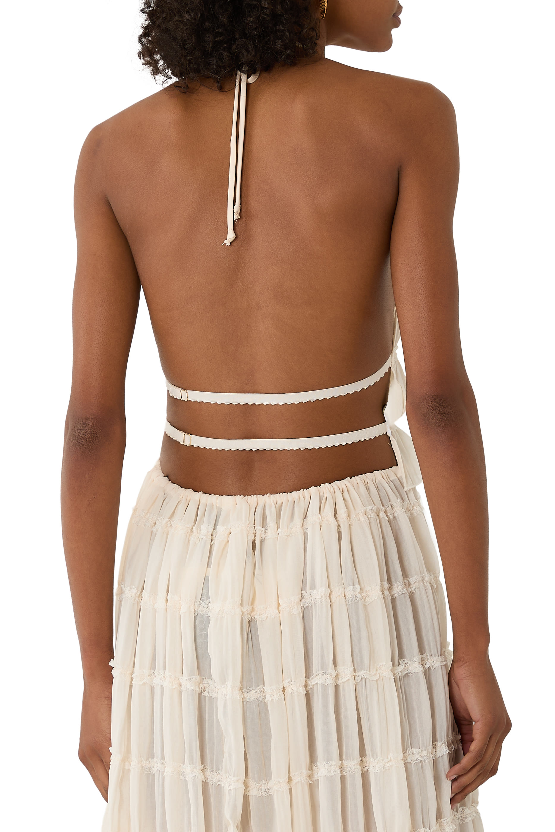 بلوزة جولييت برباط حول العنق