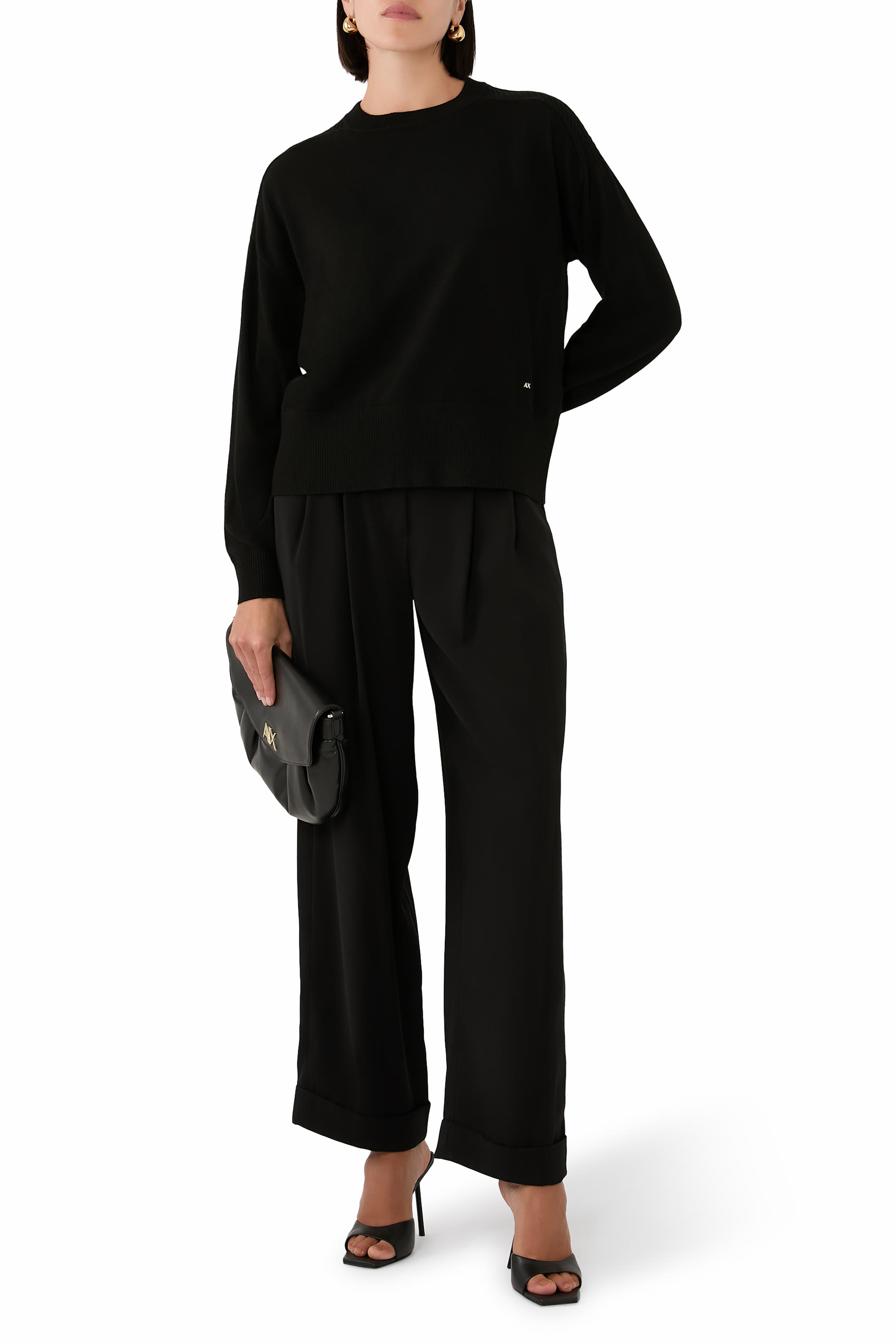 كنزة سالين دي جيرو بتصميم سترة بياقة ضيقة