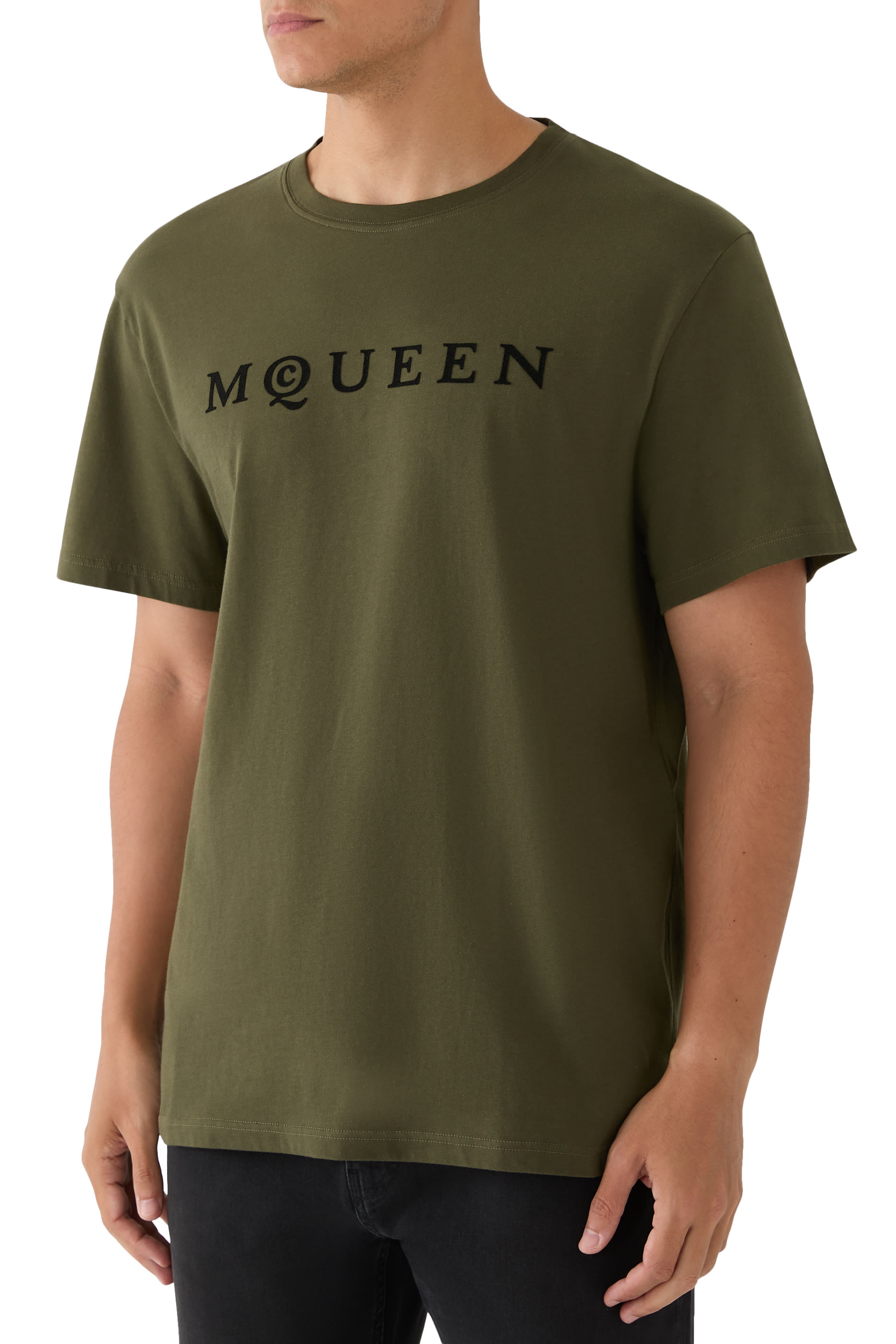 تيشيرت بشعار الماركة قطن