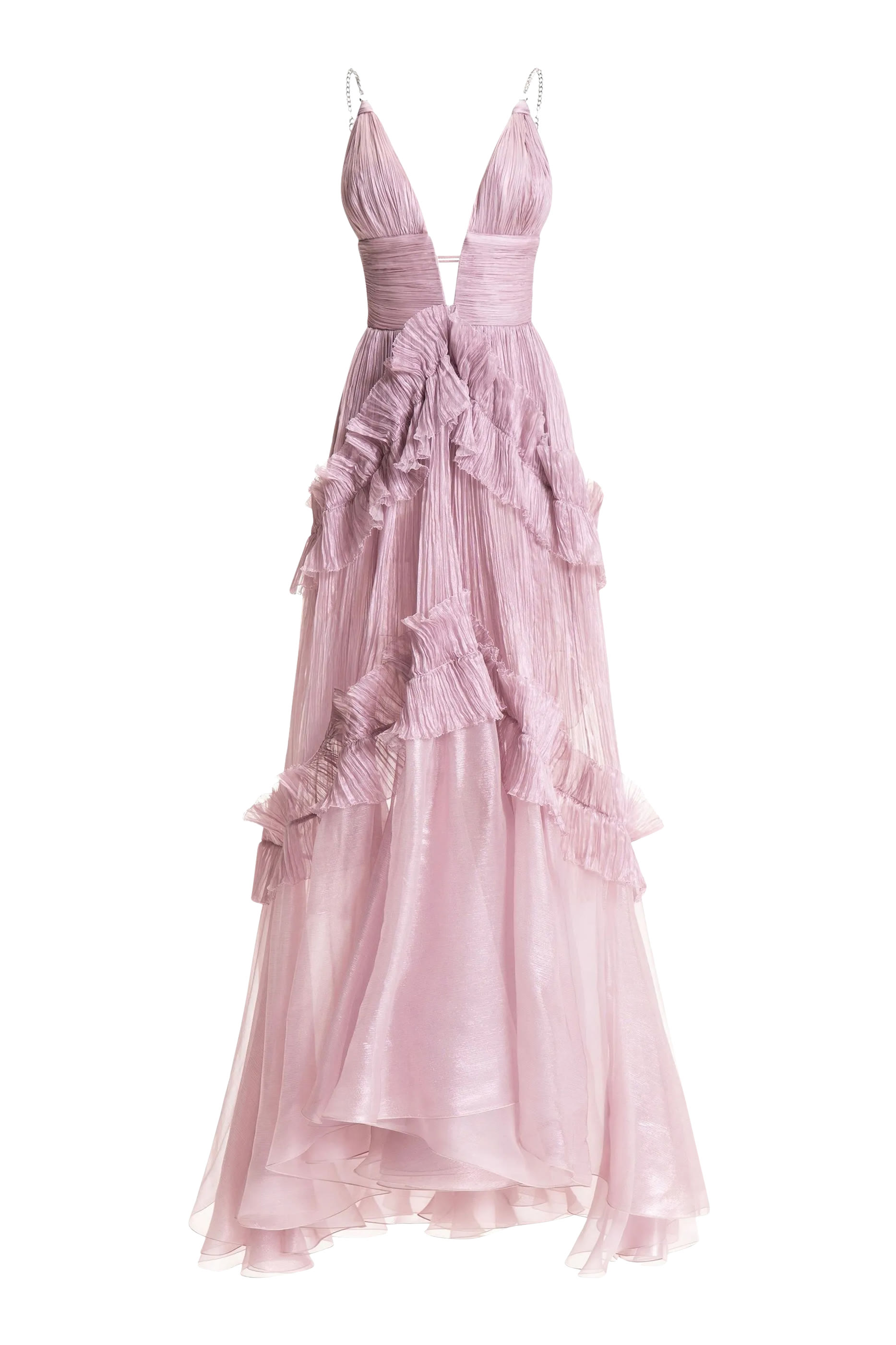 فستان يارينا مكشكش بحافة غير متماثلة