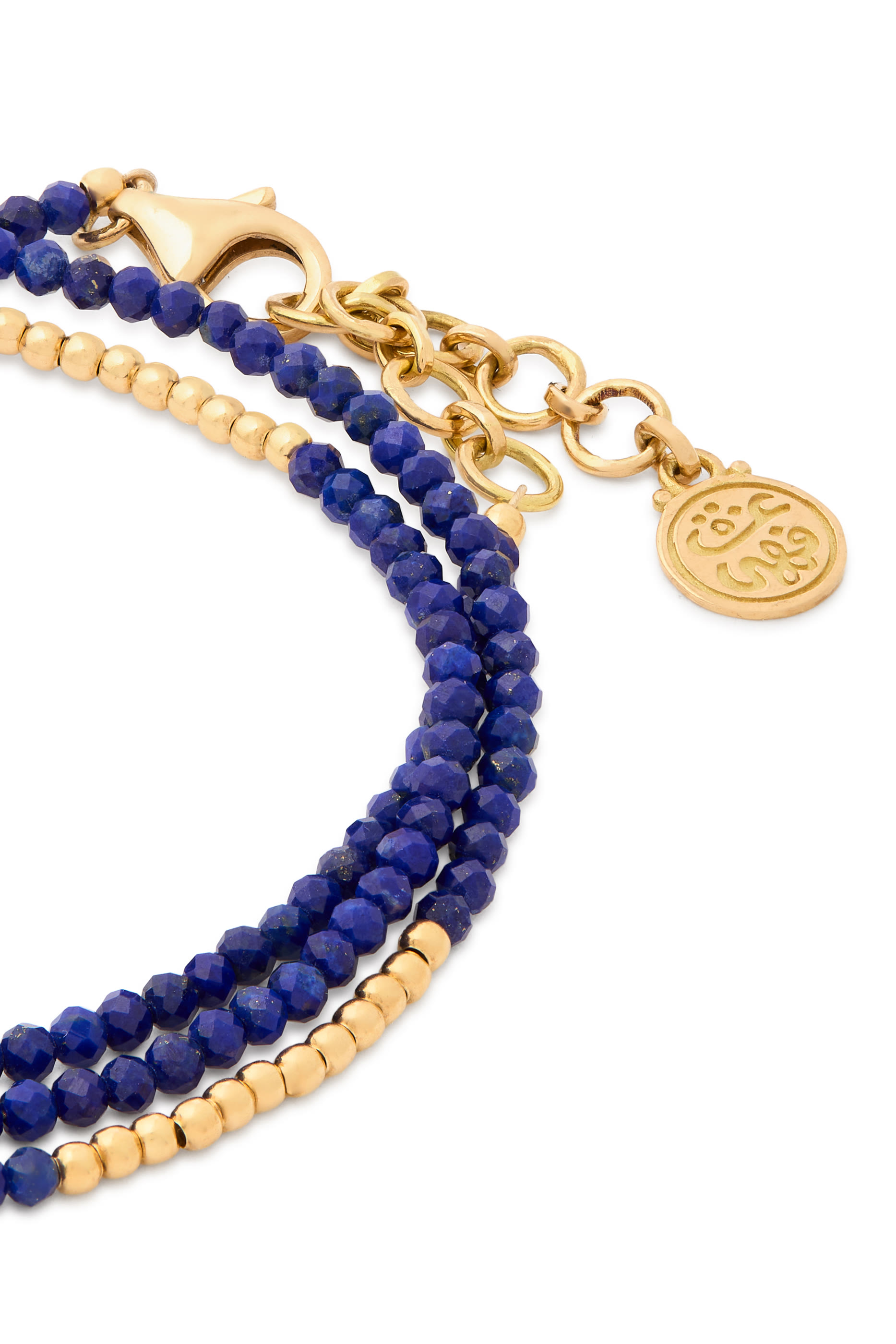 سوار ووندرز اوف نيتشر بتصميم ملفوف مرصع باللازورد، ذهب أصفر عيار 18